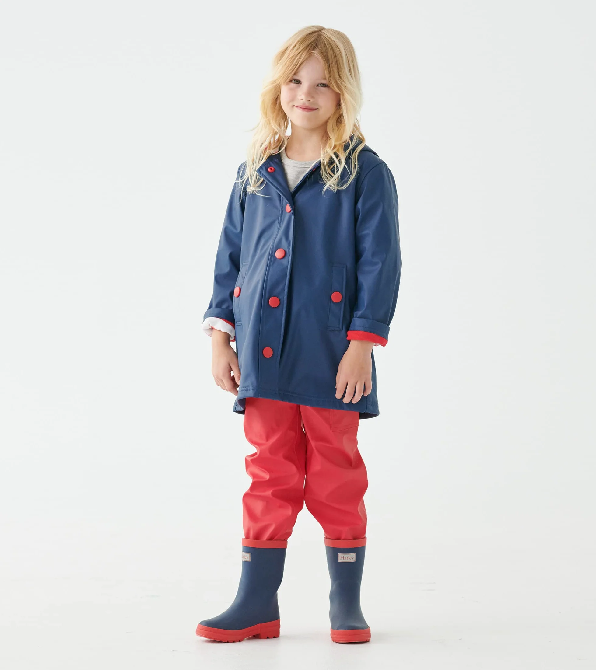 Hatley Childrens Splash Pant -Red - Spodnie przeciwdeszczowe Dziewczynki