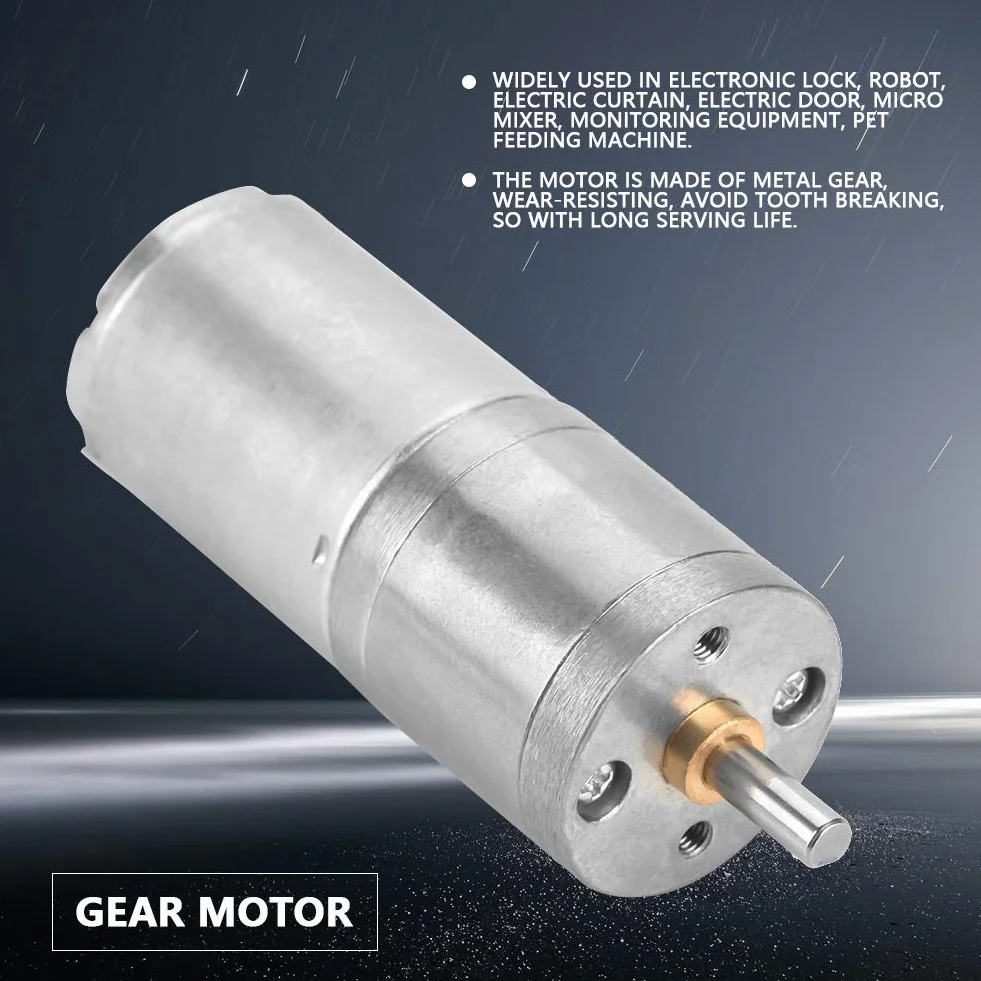 25GA-370 DC 12V Micro Motoreduktor 12V 1000rpm Motoreduktor z Redukcją Prędkości do Elektronicznego Zamka (1000RPM)(12 V 1000 obr/min)