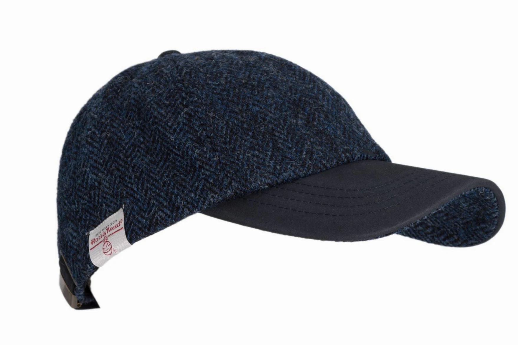 WALKER AND HAWKES Czapka baseballowa Harris Tweed Brungton z zamszową skórą