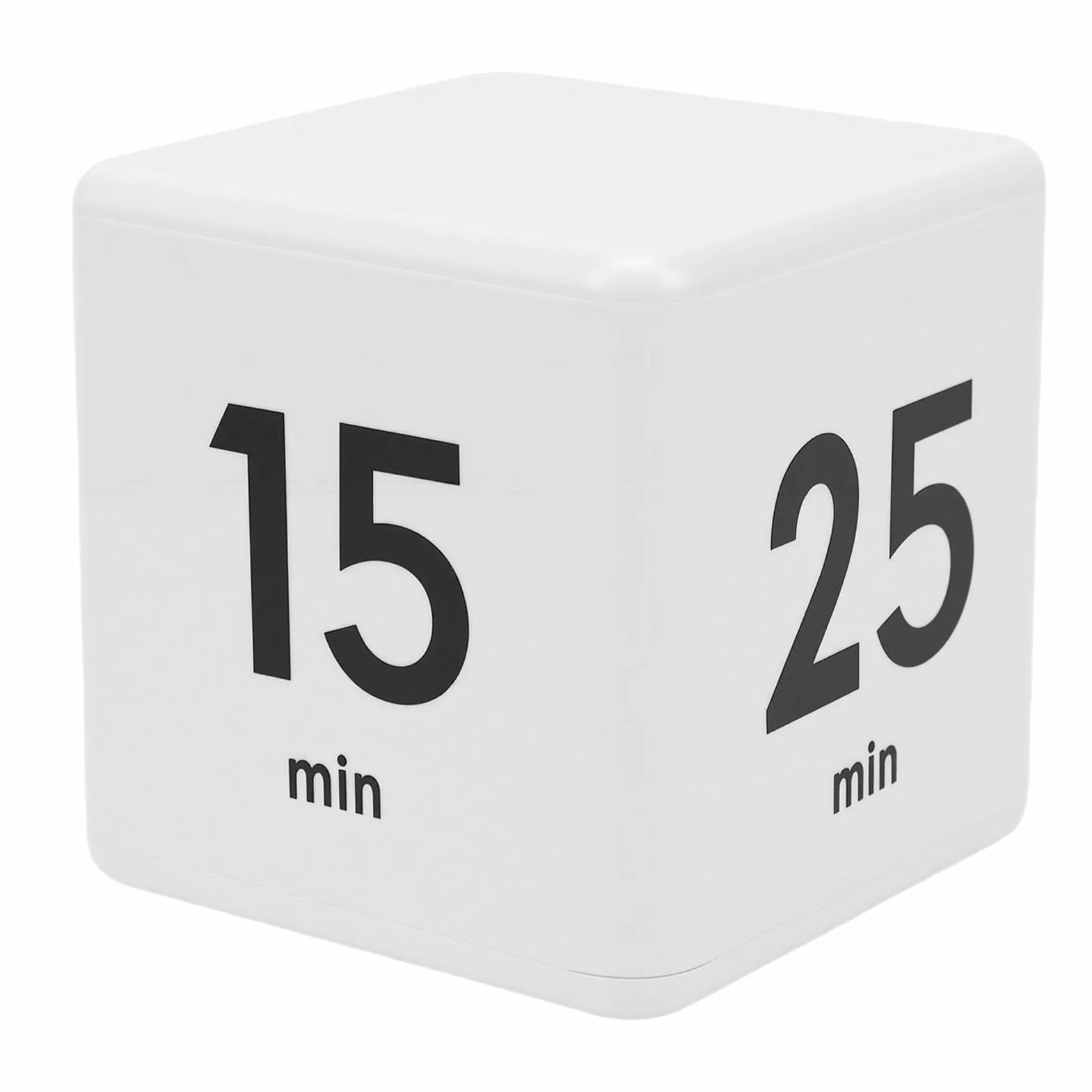 TARSHYRY Minutnik z kostką odliczającą, 5 15 25 45 Minut Wiele ustawień Czasu Kostka z Timerem Stylowy, Nowoczesny Design Minutnik do Nauki Materiał ABS Kostka na Biurko Timery dla