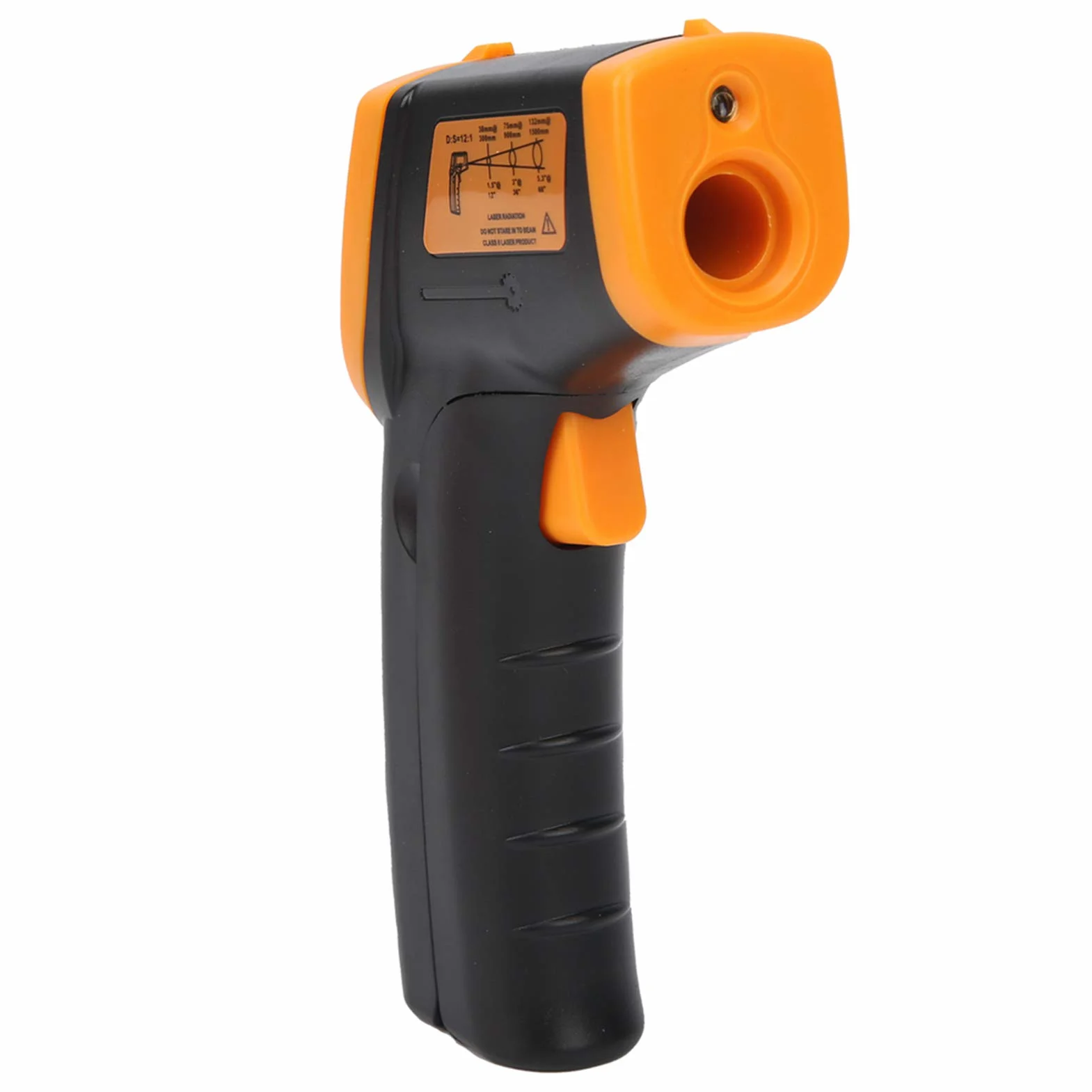 LCD Termometr na podczerwień Bezdotykowy Cyfrowy Pistolet do Pomiaru Temperatury Ręczny Miernik Temperatury Pistolet do Pomiaru Temperatury od -50 ℃ do 600 ℃ (Żółty)