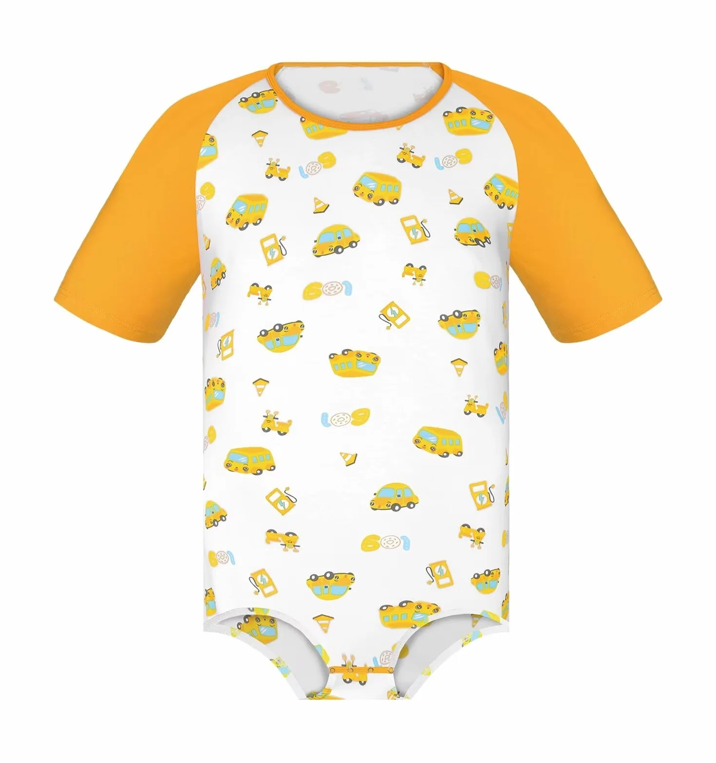Landofgenie Męskie Bodysuit Piżama Dolne Krocze Top Koszula Raglan Rękawy Onesie Rompers dla Mężczyzn Drukowanie samochodów kreskówek