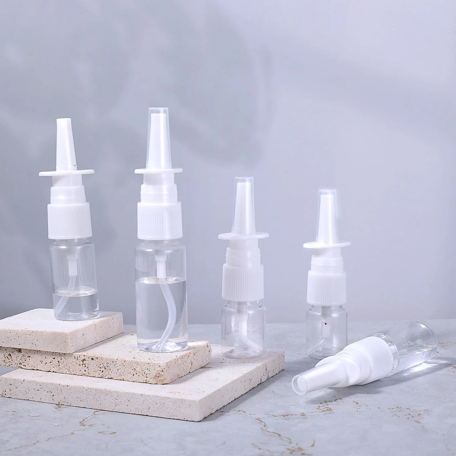 Giantree 6 pustych butelek z aerozolem do nosa, 5 ml, 10 ml, 20 ml, z 1 kroplomierzem, pusta butelka do nosa