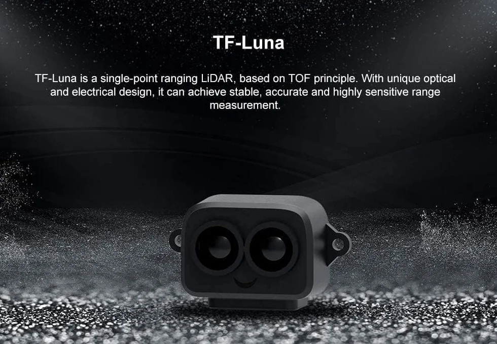 youyeetoo TF-Luna Moduł Sensora Lidar Jednopunktowego Pomiaru Zasięgu 0,2-8m, do Dronów, Czujników Przemysłowych, Robotów, Inteligentnego Domu, Obsługa I/O, UART i I2C