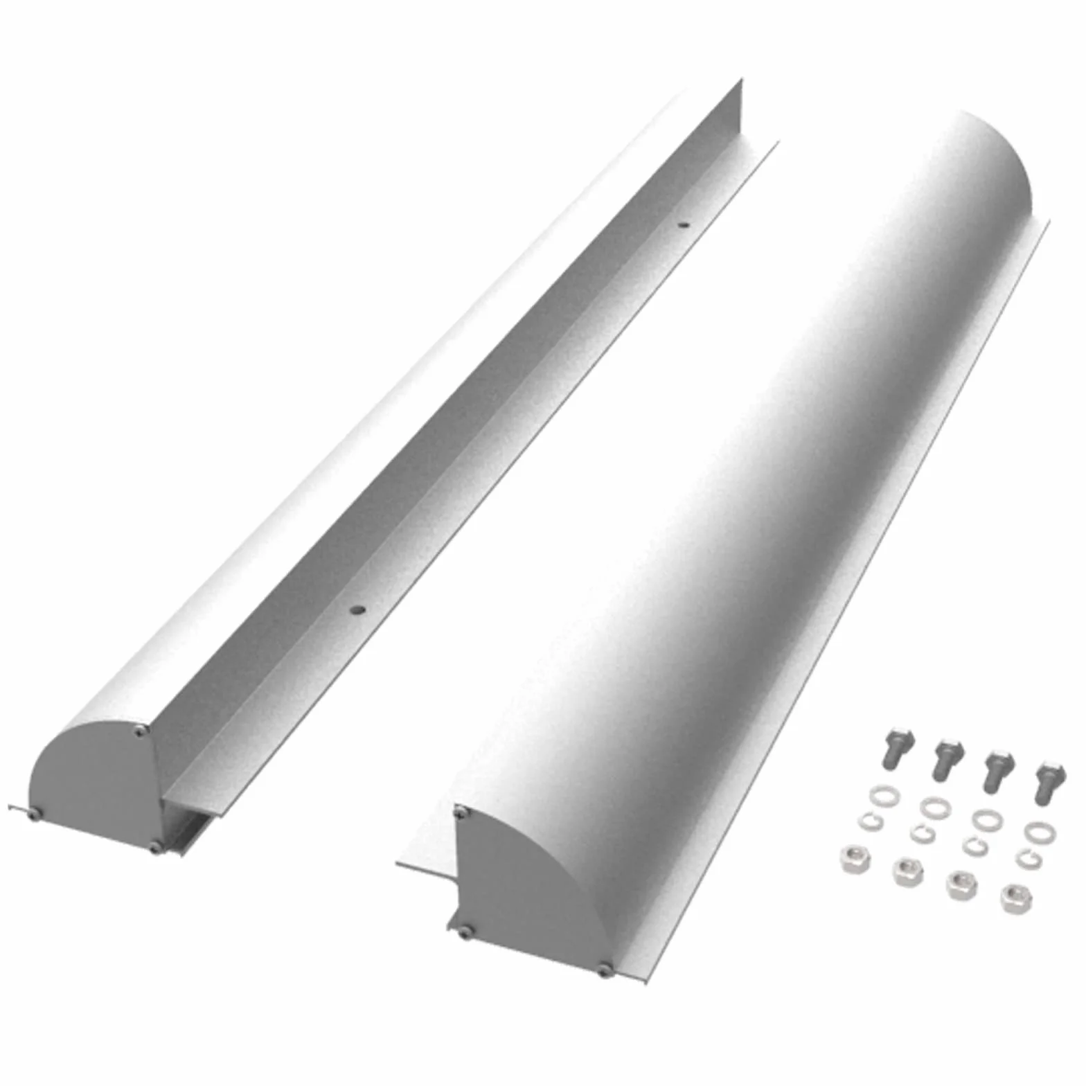 enjoy solar Aluminiowy panel słoneczny 670 mm, srebrny uchwyt sufitowy z nawierconymi otworami, idealny do kampera, przyczepy kempingowej, łodzi, przyczepy kempingowej, łodzi