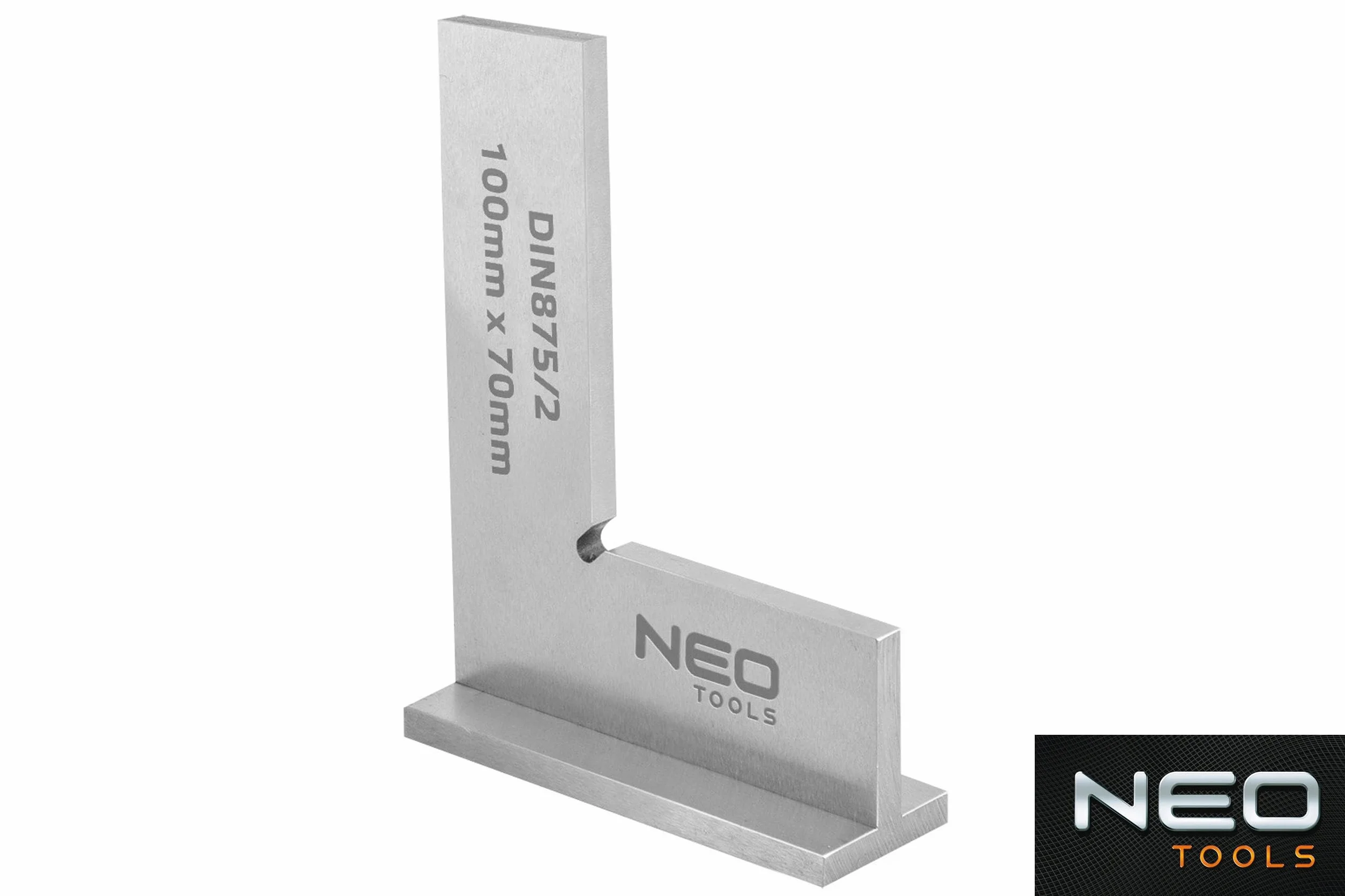 Kątownik z podstawą DIN875/2 100x70mm NEO 72-031