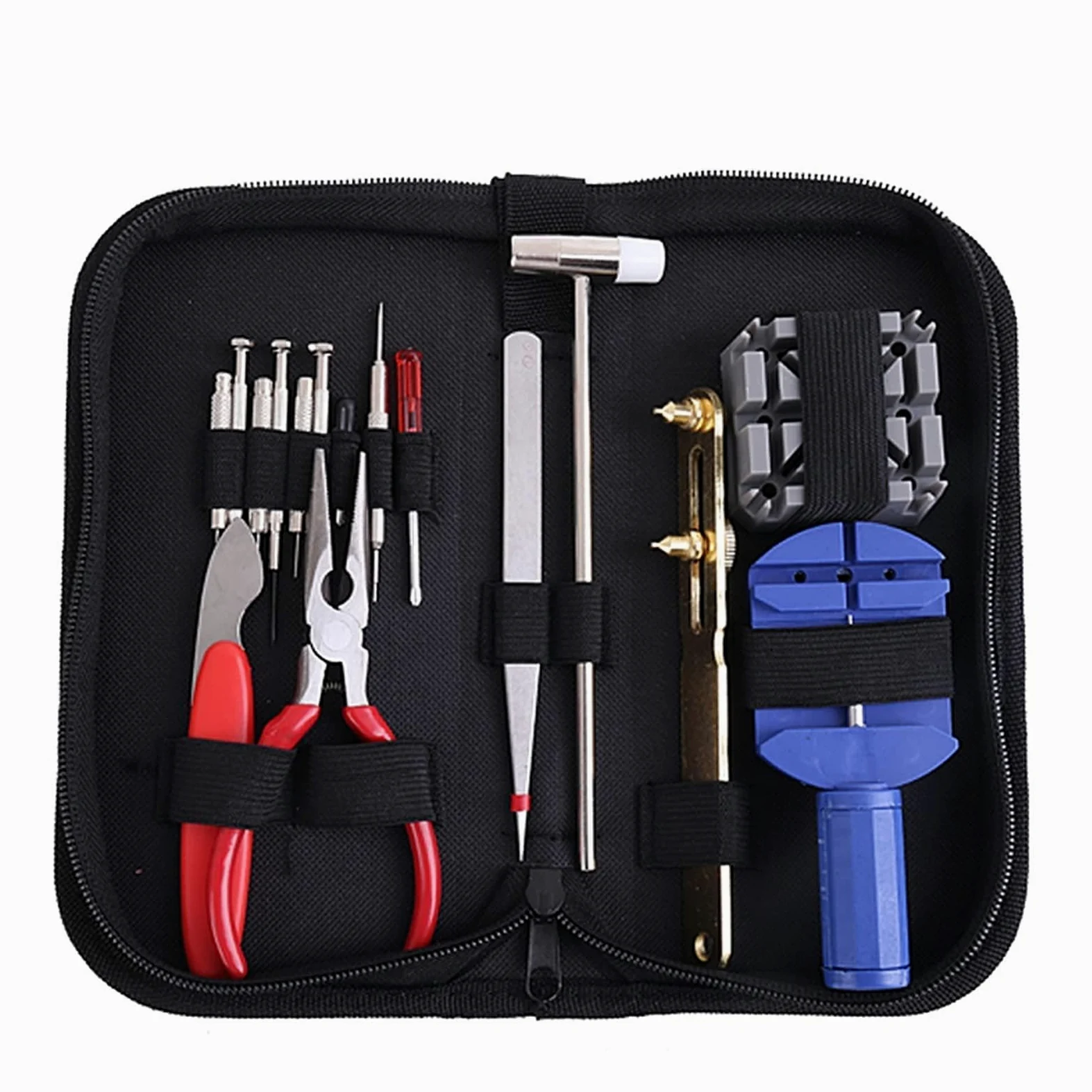 Zestaw narzędzi do naprawy Narzędzia Watch Multi Funkcja Zestaw narzędzi ręcznych Zestaw narzędzi Remover Shell Otwieracz i Watch Battery Wymiana paska Igła Do majsterkowania i naprawy kabli(16pcs)