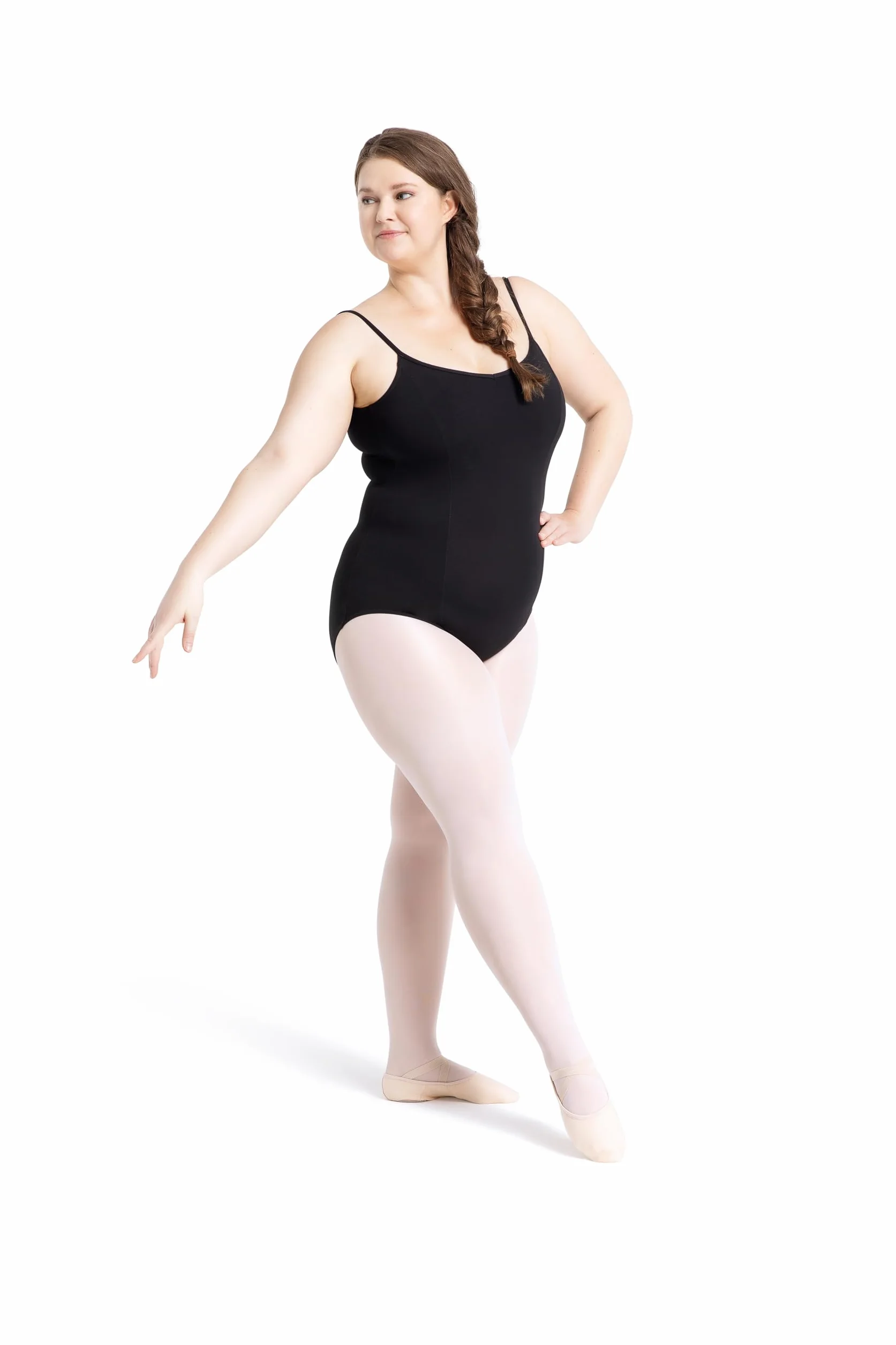 Capezio Damski trykot księżniczki, ze szwem, do tańca i gimnastyki, elegancki wygląd baleriny, damski trykot baletowy, może być używany do studia, prób i występów - czarny, rozmiar XS