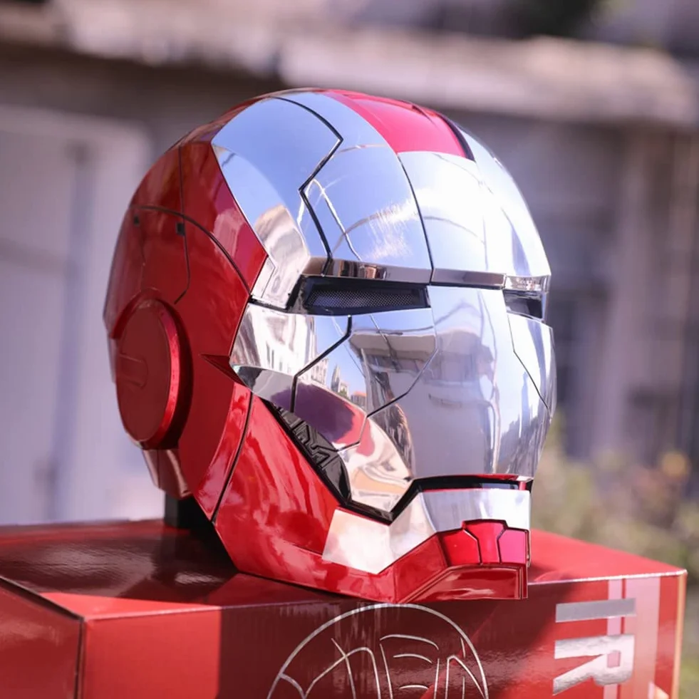 Iron Man kask elektryczny MK5 1:1 do noszenia sterowanie głosem świecąca maska