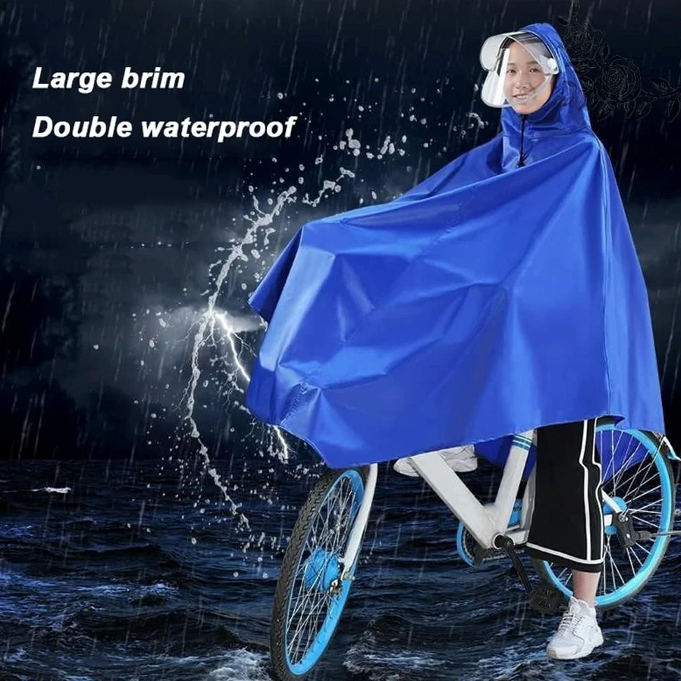 Płaszcz przeciwdeszczowy na rower, Płaszcz przeciwdeszczowy na rower elektryczny, Poncho na rower Gruba tkanina Oxford Wodoodporna peleryna przeciwdeszczowa Płaszcz przeciwdeszczowy na hulajnogę