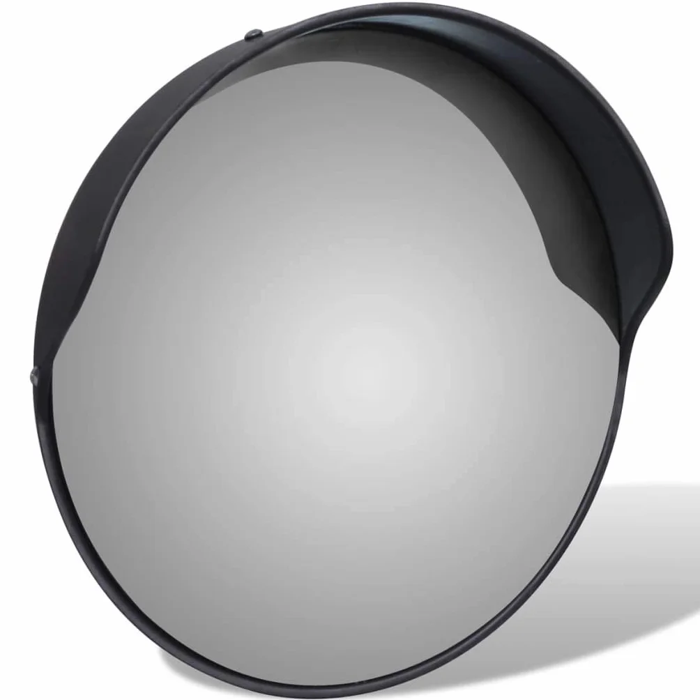vidaXL Wypukłe lustro drogowe, 30 cm, czarne