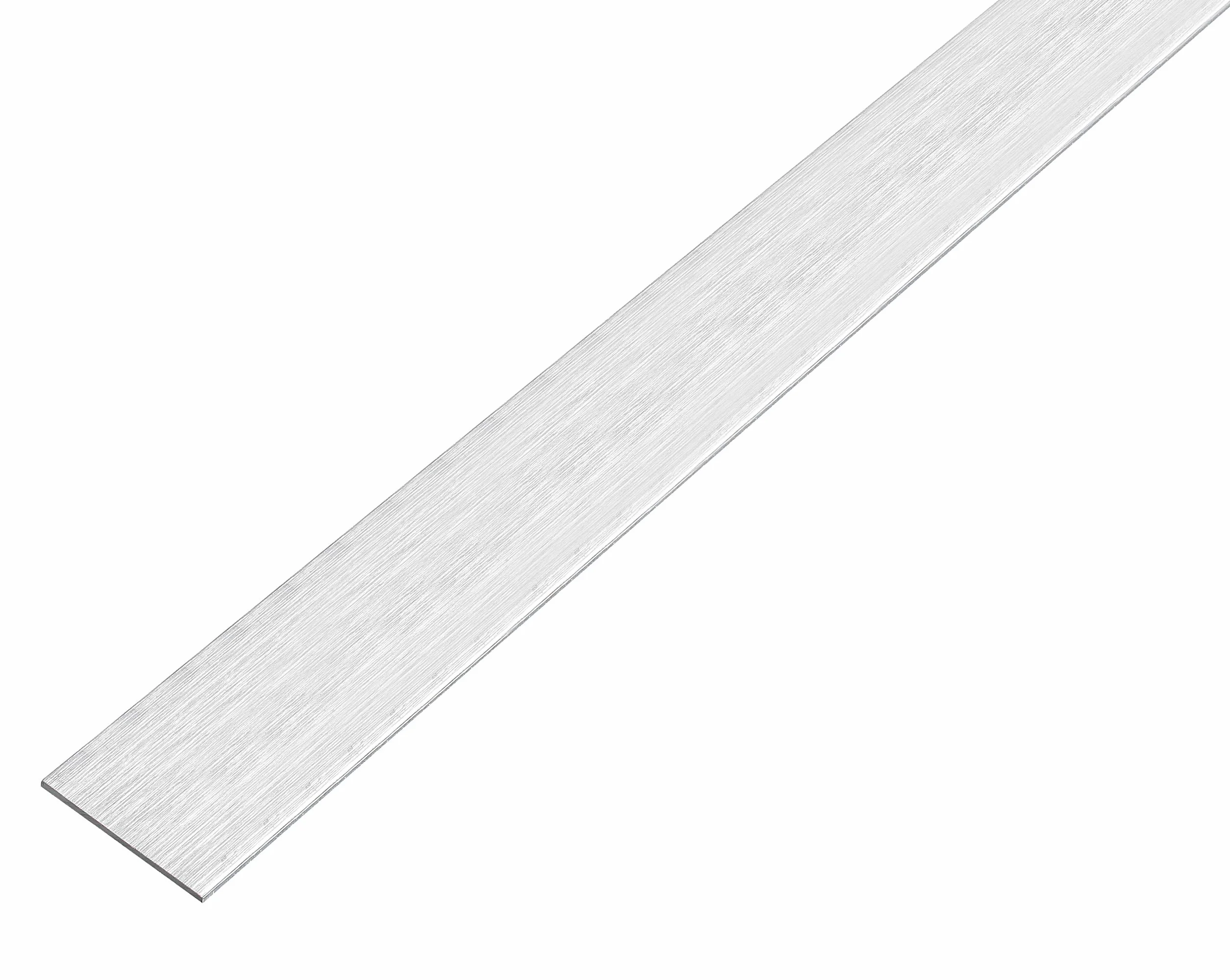 Alberts 488765 Płaskownik | samoprzylepny | aluminium, design stal szlachetna, jasny | 1000 x 15 x 2 mm