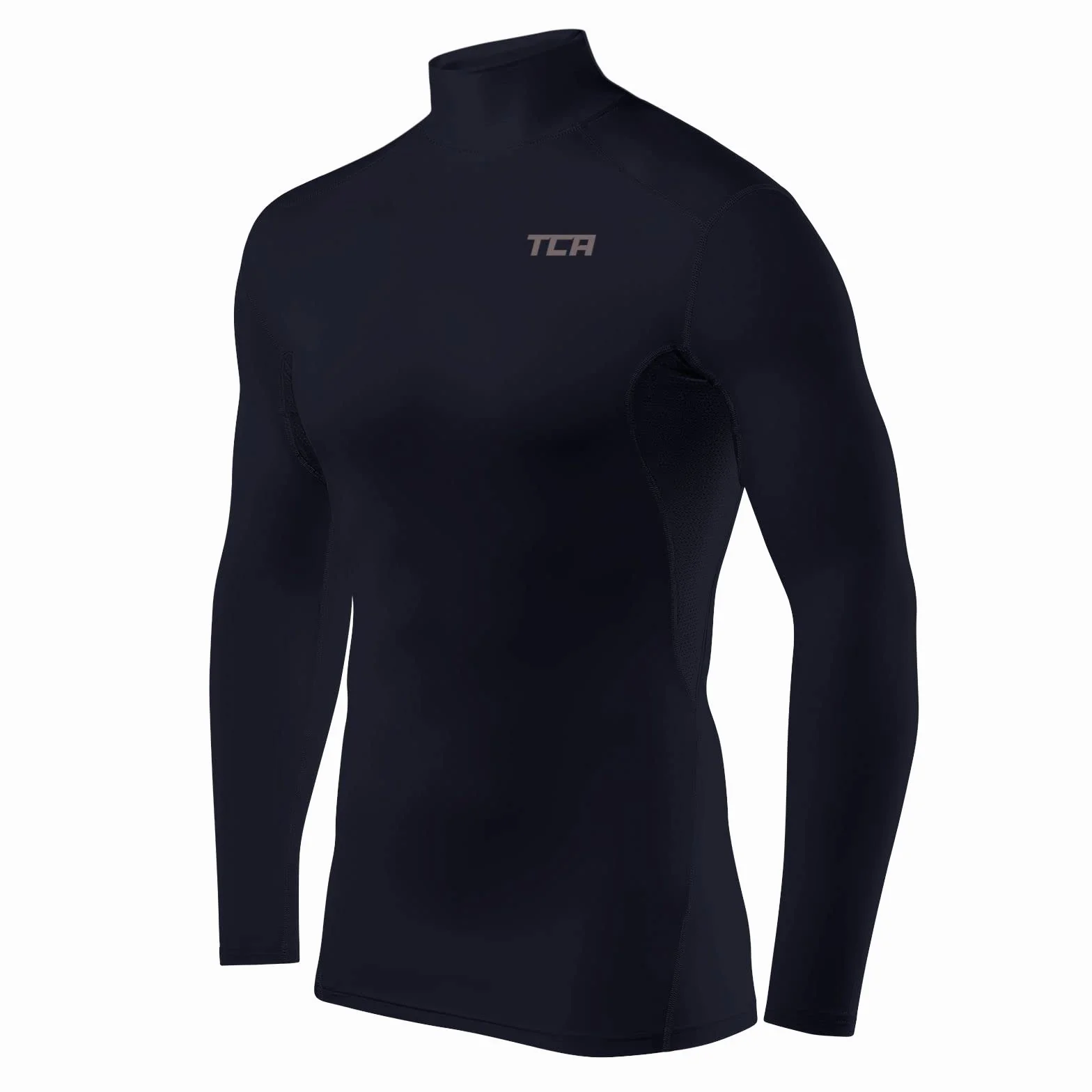 TCA Chlopcy HyperFusion Koszulka podkoszulka z dlugim rekawem do warstwowej kompresji - Mock Neck