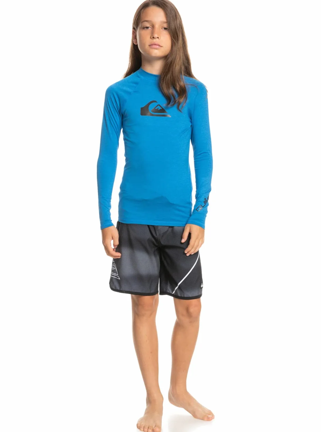 Quiksilver Kamizelka rash z długim rękawem UPF 50 All TIME Boys 8-16 niebieska S/10