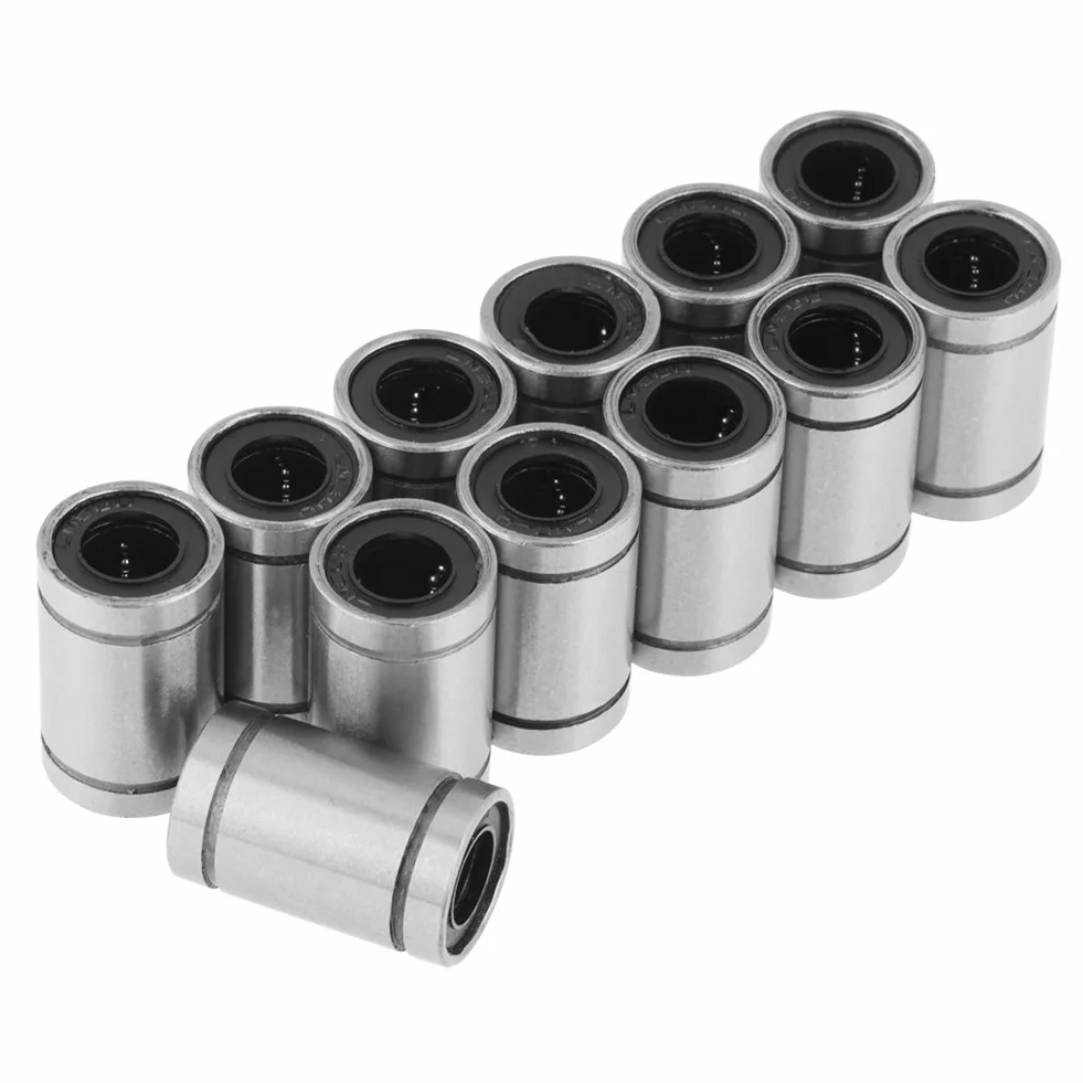 Łożysko liniowe LM8UU, 12 sztuk 8 mm, łożysko tulejowe, 8 x 15 x 24 mm, łożysko kulkowe tulejowe, do części CNC do drukarki 3D