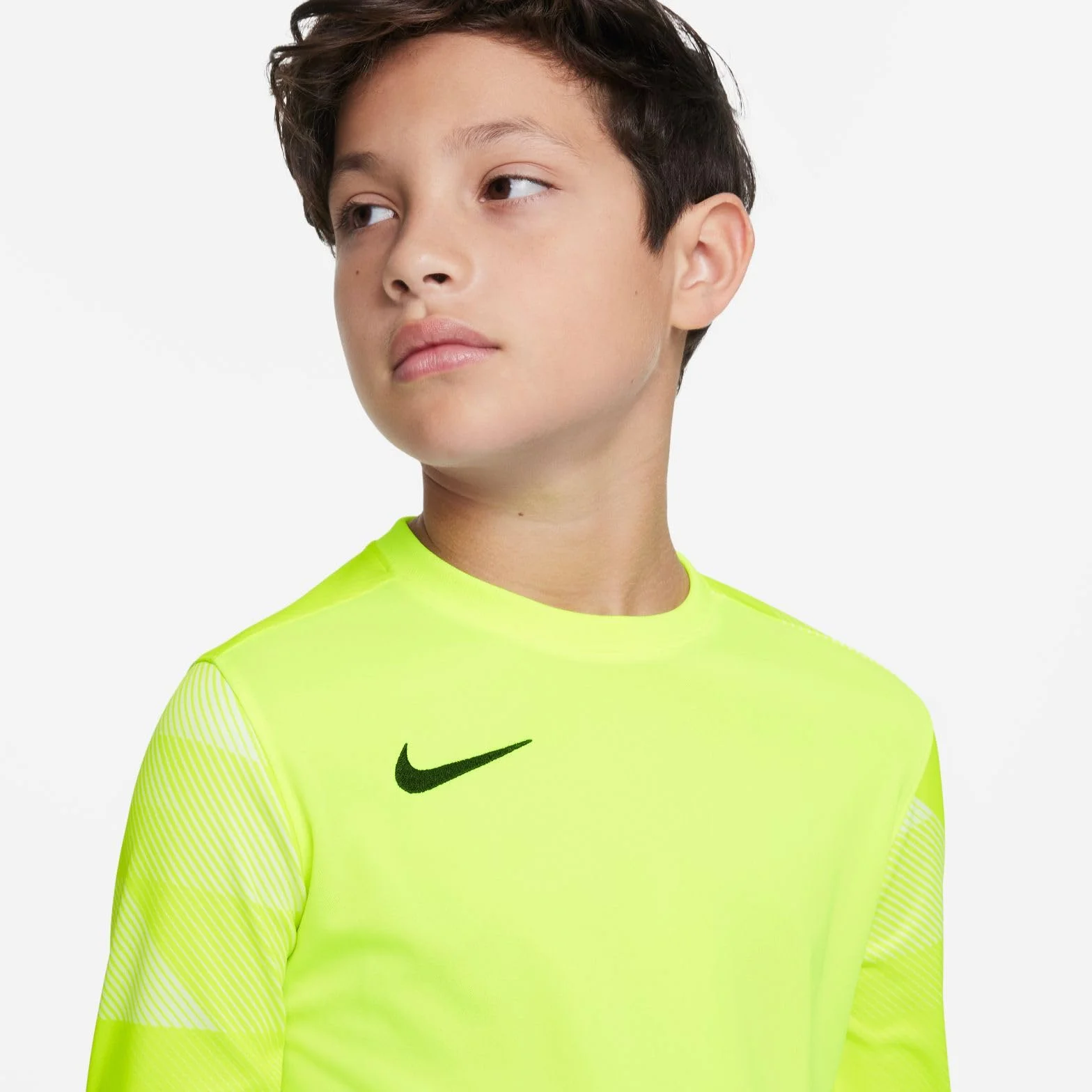 Nike chłopięcy Y NK DRY PARK IV JSY LS GK koszulka z długim rękawem, wolt/biały/(czarny), L