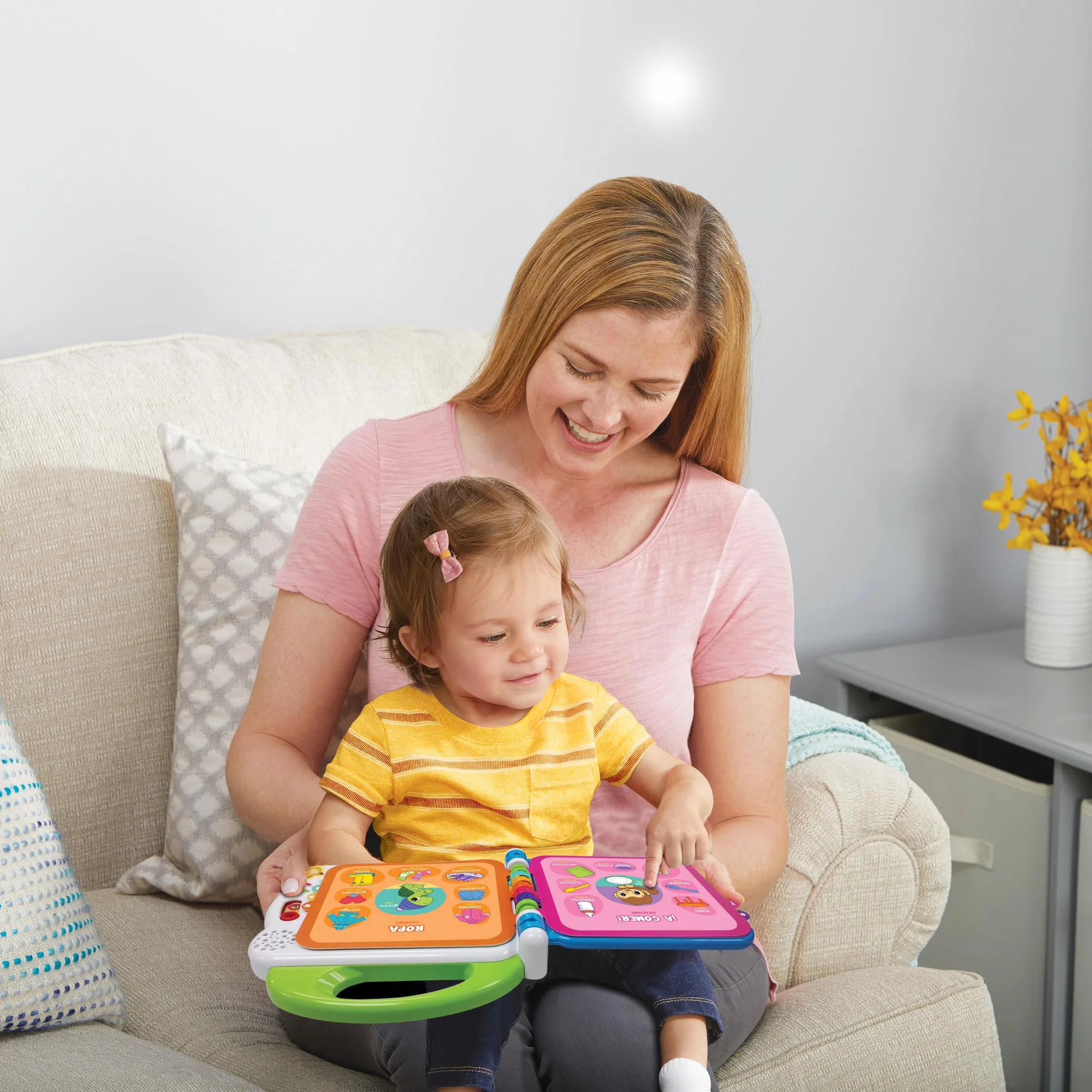 VTech - Moje pierwsze 100 słów dwujęzyczny, interaktywna książka edukacyjna hiszpańsko-angielska, zabawka dla dzieci +1,5 lat, wersja ESP
