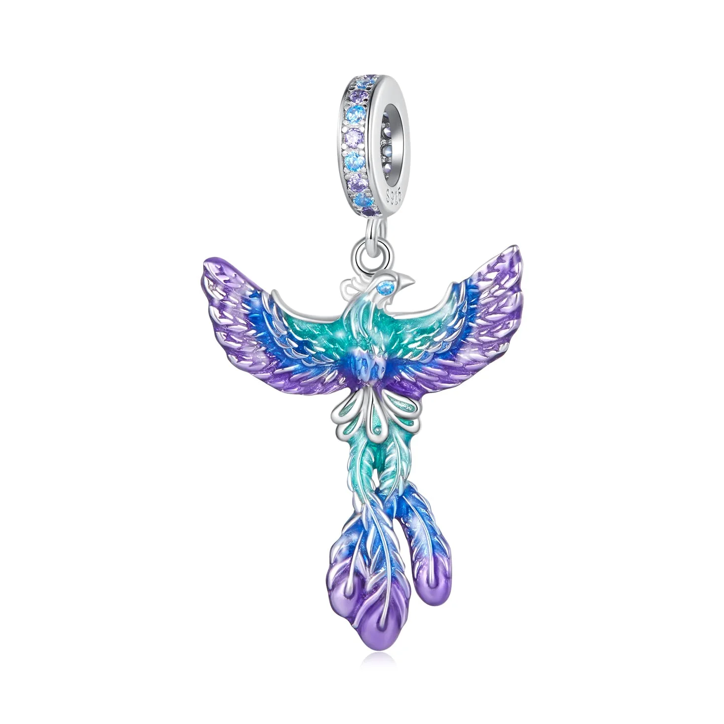 Phoenix 925 Sterling Silver Charm z wisiorkiem CMBSSTFC pasuje do bransoletki