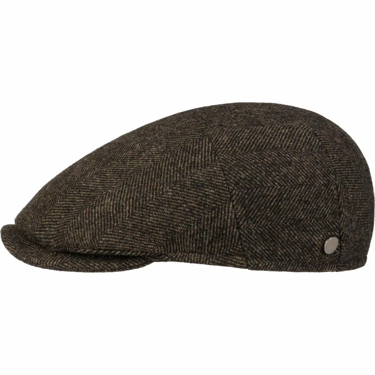 LIERYS Cahill Wool płaska czapka z daszkiem dla mężczyzn – Made in Italy z daszkiem, podszewka na jesień i zimę