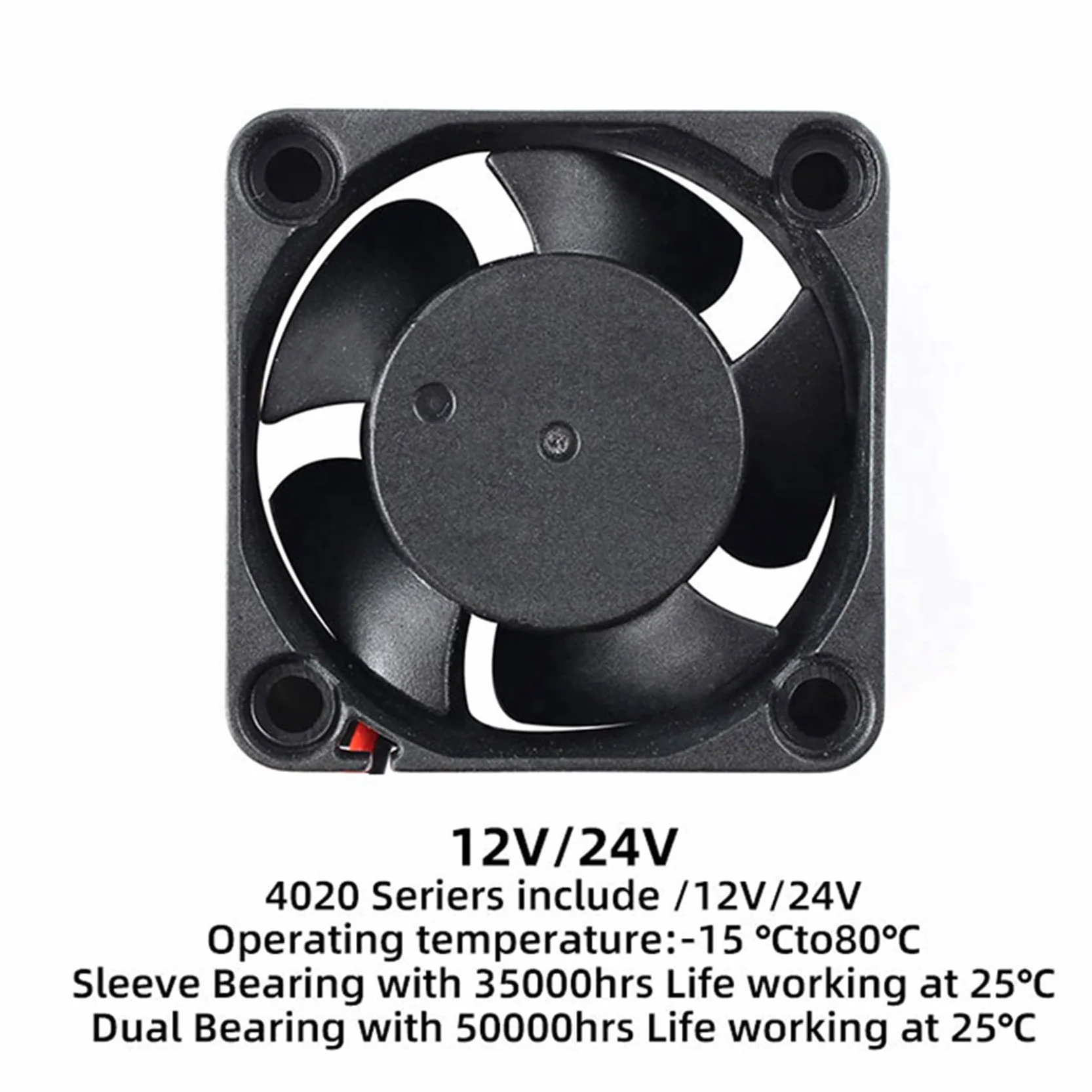 2 x część drukarki 3D 4020 wentylator chłodzący DC 24 V bezszczotkowy mini chłodnica 40 mm wentylator 40 x 40 x 20 mm wysoka jakość, 750092768
