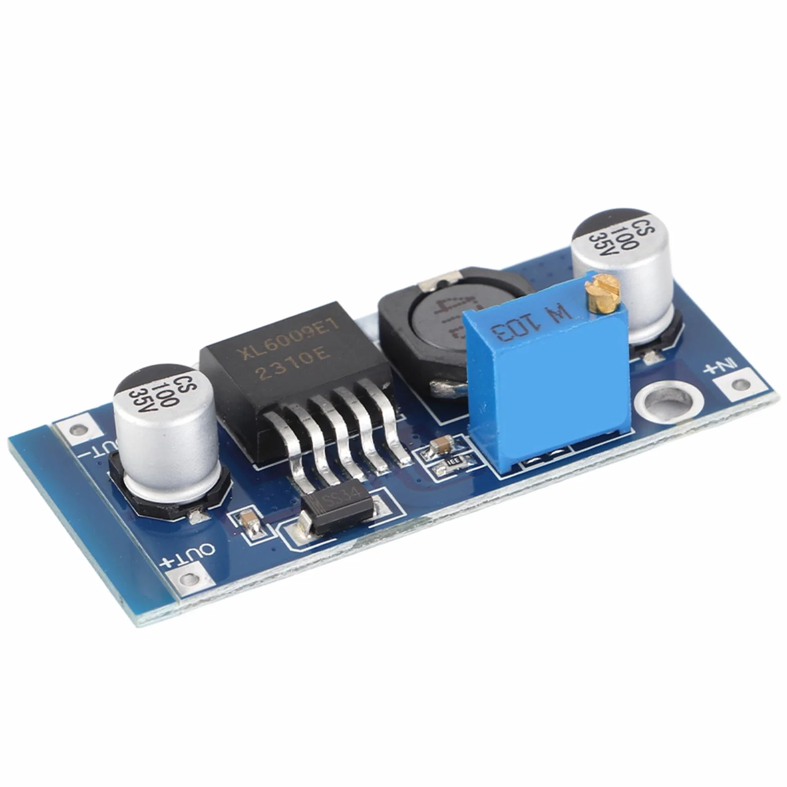 Moduł konwertera Boost XL6009E1 DC na DC 3-32 V do 5-35 V moduł konwertera napięcia wyjściowego, regulowany regulator napięcia podwyższającego moc