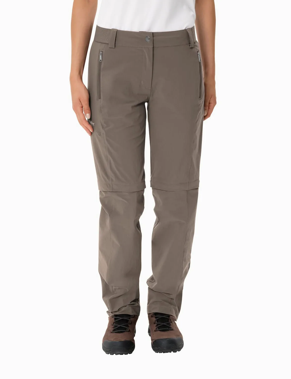 VAUDE Damskie spodnie trekkingowe z odpinanymi nogawkami Farley Stretch III, wodoodporne spodnie outdoorowe, rozciągliwe, oddychające spodnie trekkingowe z gumowym ściągaczem, wygodne, wiatroszczelne i szybkoschnące