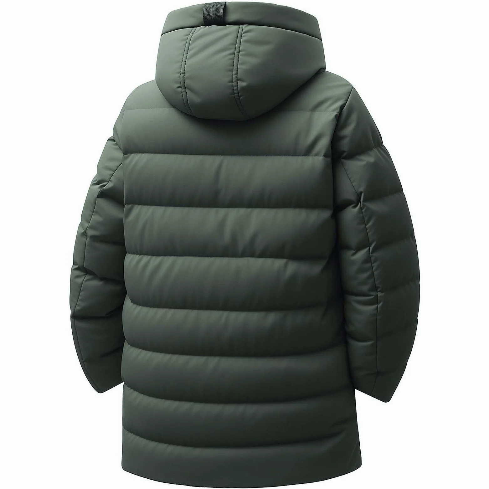 Płaszcz zimowy, męski, długa, pikowana kurtka z kapturem, wiatroszczelna, zimowa parka, męska kurtka z zamkiem błyskawicznym, kurtka narciarska, snowboard, kurtka puchowa, ciepła podszewka