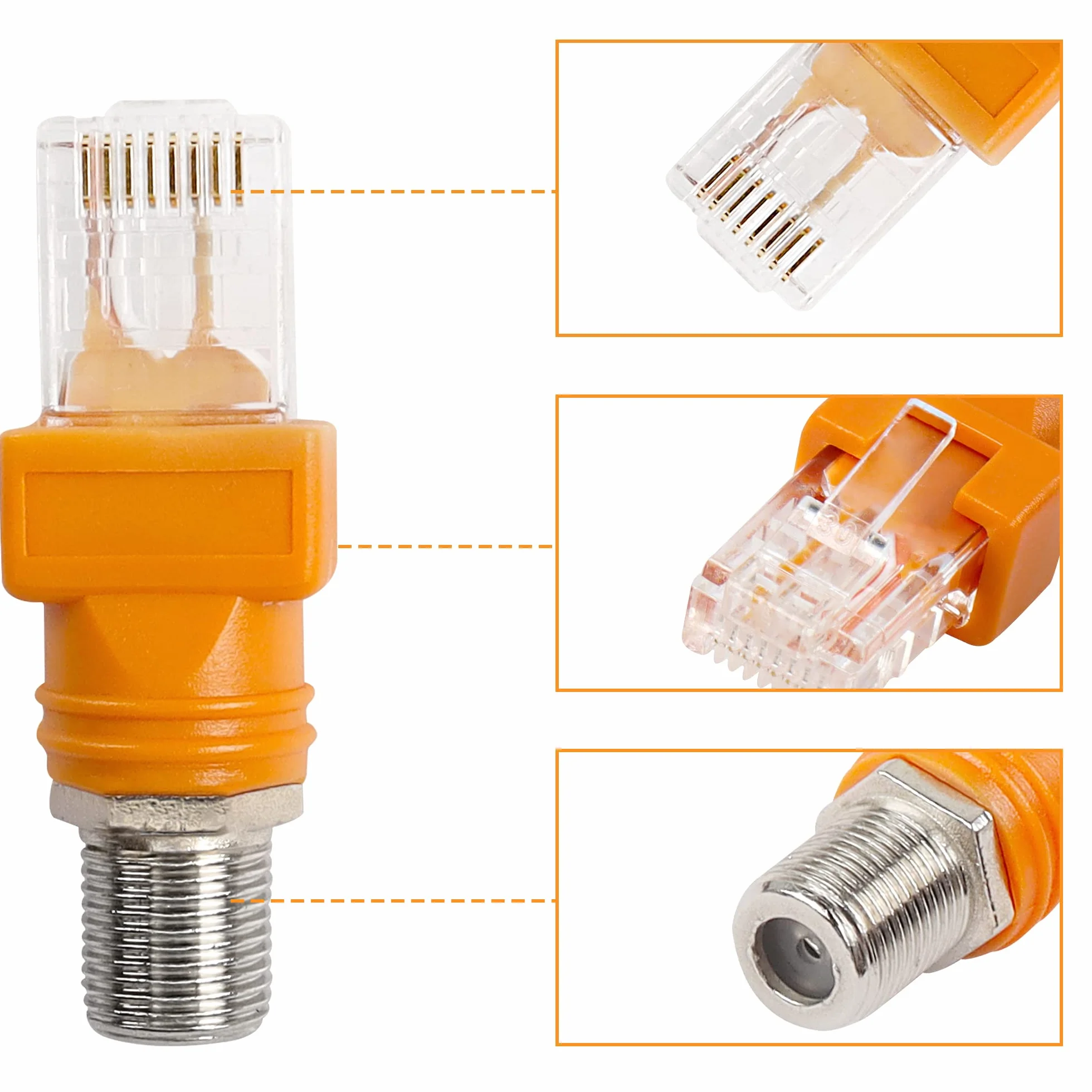 MEIRYFA Konwerter RF na Ethernet, adapter koncentryczny żeński do męskie łączniki, złącze do testera linii (4 szt.)