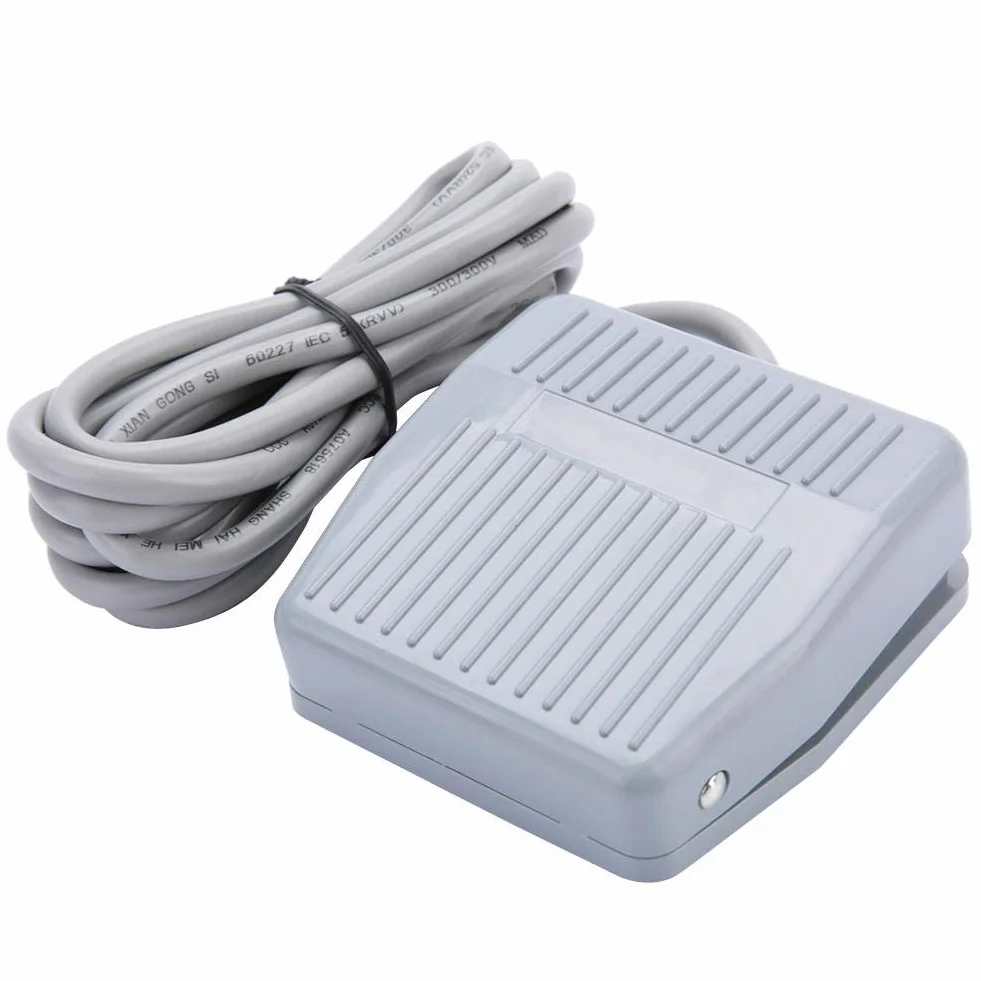 250 V 10 A wyłącznik nożny, TFS-201 elektryczny przełącznik pedałowy chwilowy AC 250 V 10 A 1NO 1NC do sprzętu obrabiarkowego CNC Industrial z antypoślizgową powierzchnią