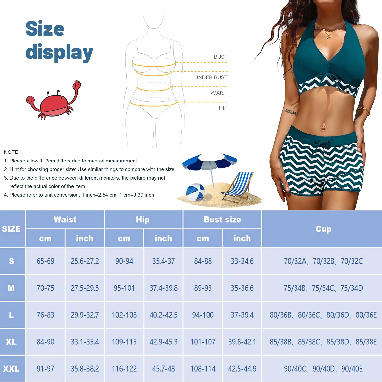 Yuson Girl Stroje Kąpielowe Kobiety Bikini Dwa Kawałki Strój Morski Push Up Kostium Halter Bikini Zestaw Regulowany Sexy Brazylijski Beachwear Kobiety z Bikini Wyściełane