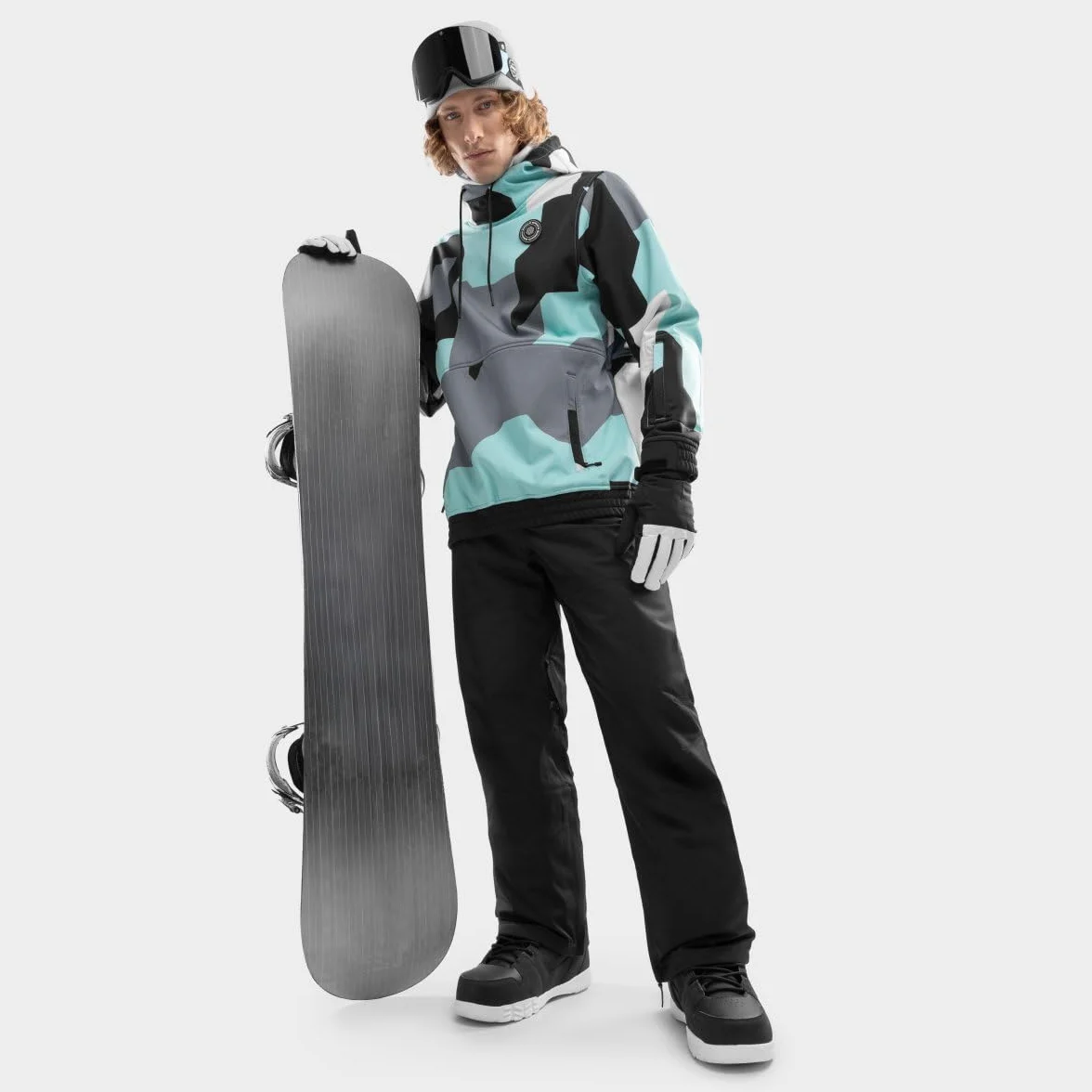 SIROKO - Kurtka Snowboardowa Siroko W1 Ushuaia - XXS - Turkusowy/Szary