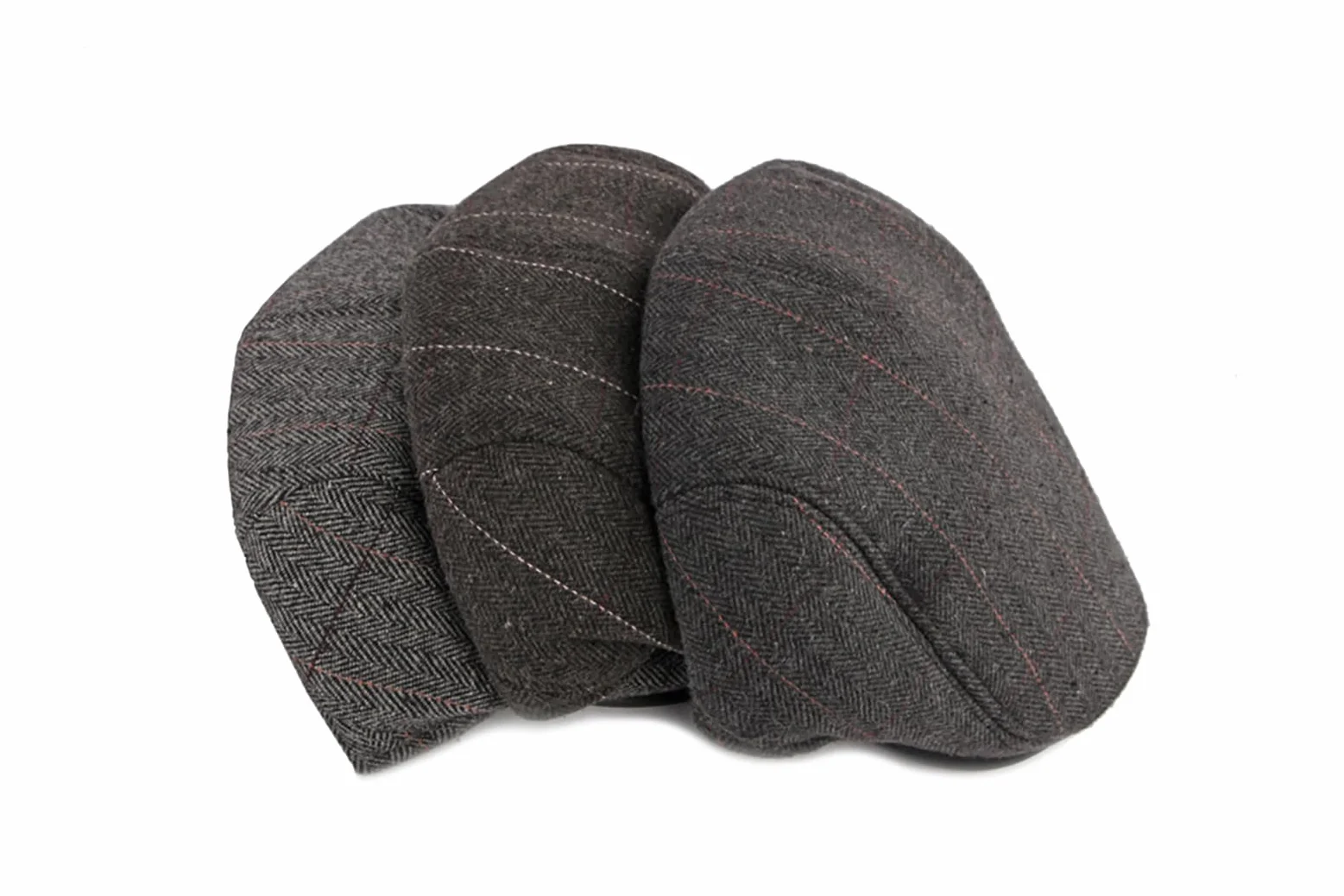 YAMEE Beret zimowa męska ze składaną klapką na uszy wiatroszczelna retro czapka z suwakiem Cabbie Cap