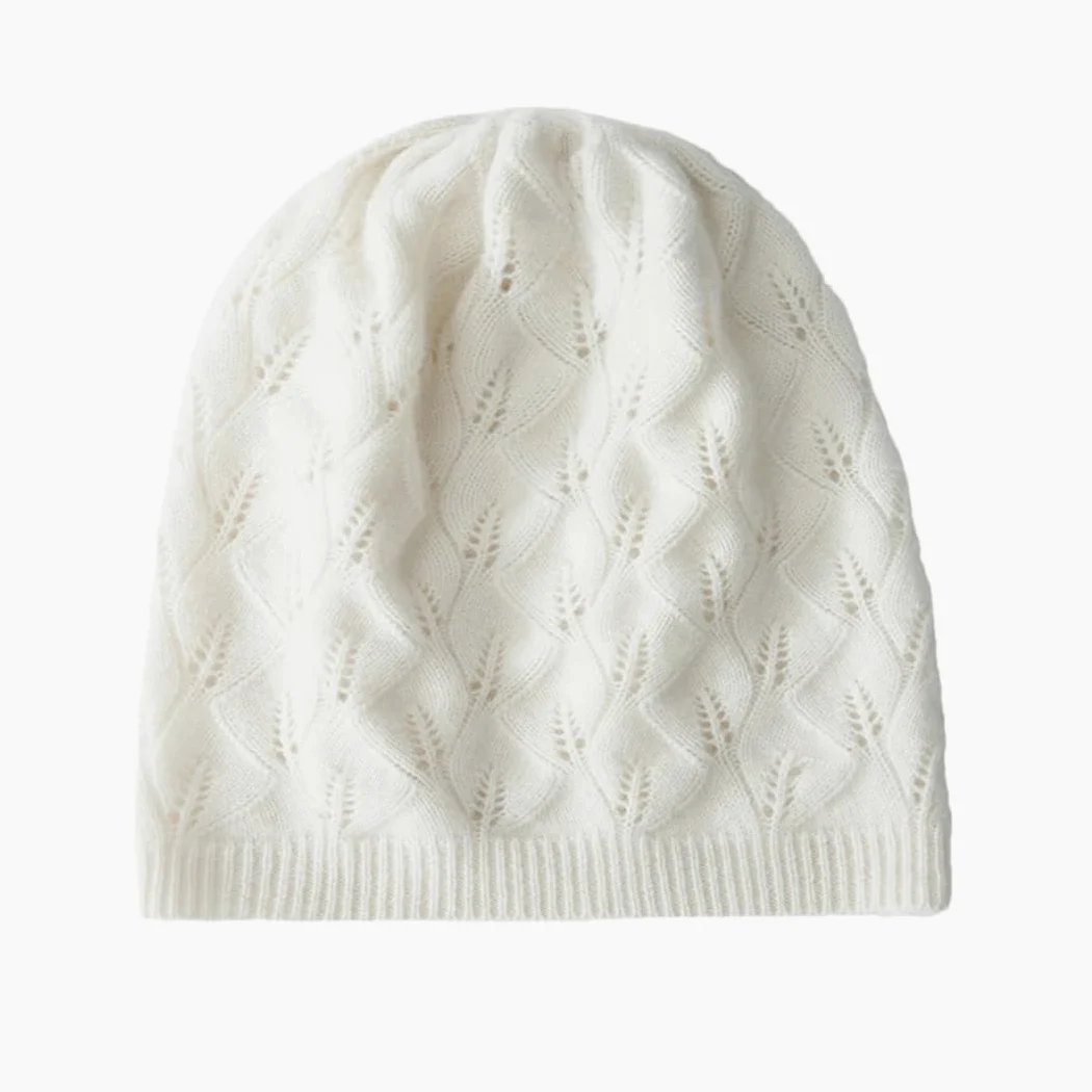 Czapki zimowe damskie na zewnątrz, codzienne, modne, jednokolorowe, żakardowe, kaszmirowe, dzianinowe, utrzymujące ciepło, czapka beanie (biała, jeden rozmiar)