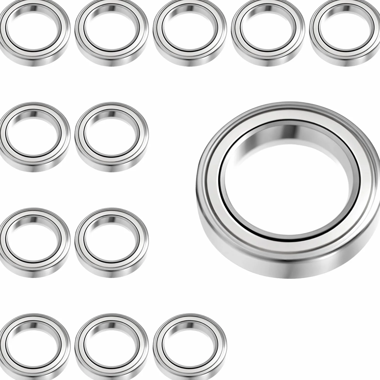 MR128ZZ 12 sztuk łożysk kulkowych 8 mm x 12 mm x 3,5 mm, podwójnie zabezpieczone, do majsterkowania, tokarek, silników, drukarek 3D, frezarek, różnych urządzeń mechanicznych itp