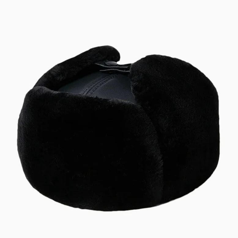 Gruba Męska Zimowa,Ciepła Czapka Nausznik Z Bawełny,Starsza,Zimowa,Futrzana Czapka,Brązowo-Szara,Rozmiar Xl 57-58 Cm(A-Xl57)