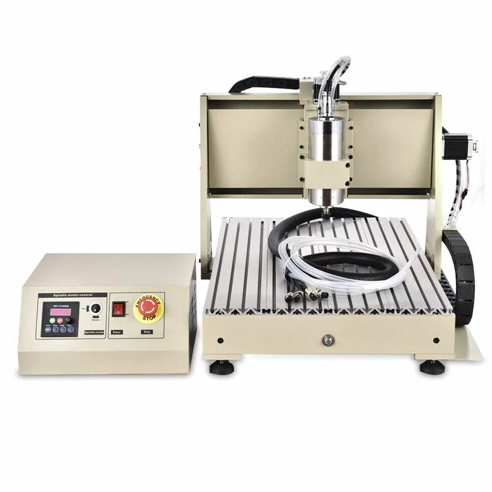 1500 W 4-osiowa maszyna do grawerowania, frezarka z kółkiem ręcznym, USB VFD CNC 6040, do zastosowań przemysłowych, projektowania reklamowego, kompatybilna z płytą MDF z PCW i akrylu