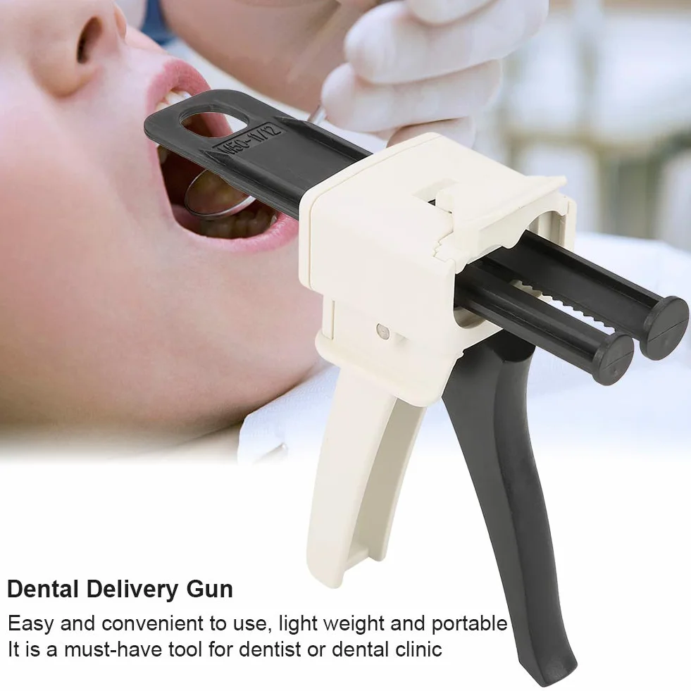Dental dozownik Gun 1: 1/2: 1 wkład z kauczuku silikonowego Impression Mixing Dispenser pistolet dostawczy stal szlachetna dozownik
