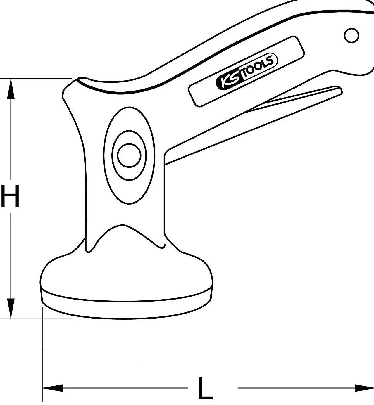 KS Tools 140.1015 Jednoreczny mini-podnosnik przyssawkowy 8kg