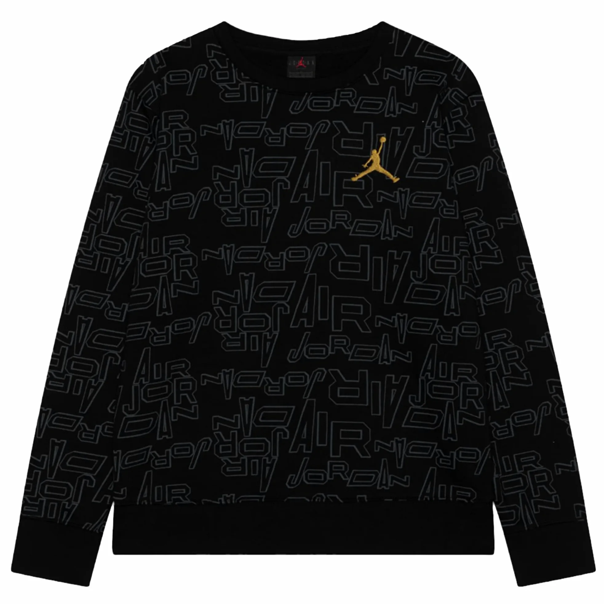 Jordan Bluza chłopięca z okrągłym dekoltem Take Flight Black And Gold Black Code 95C802-023