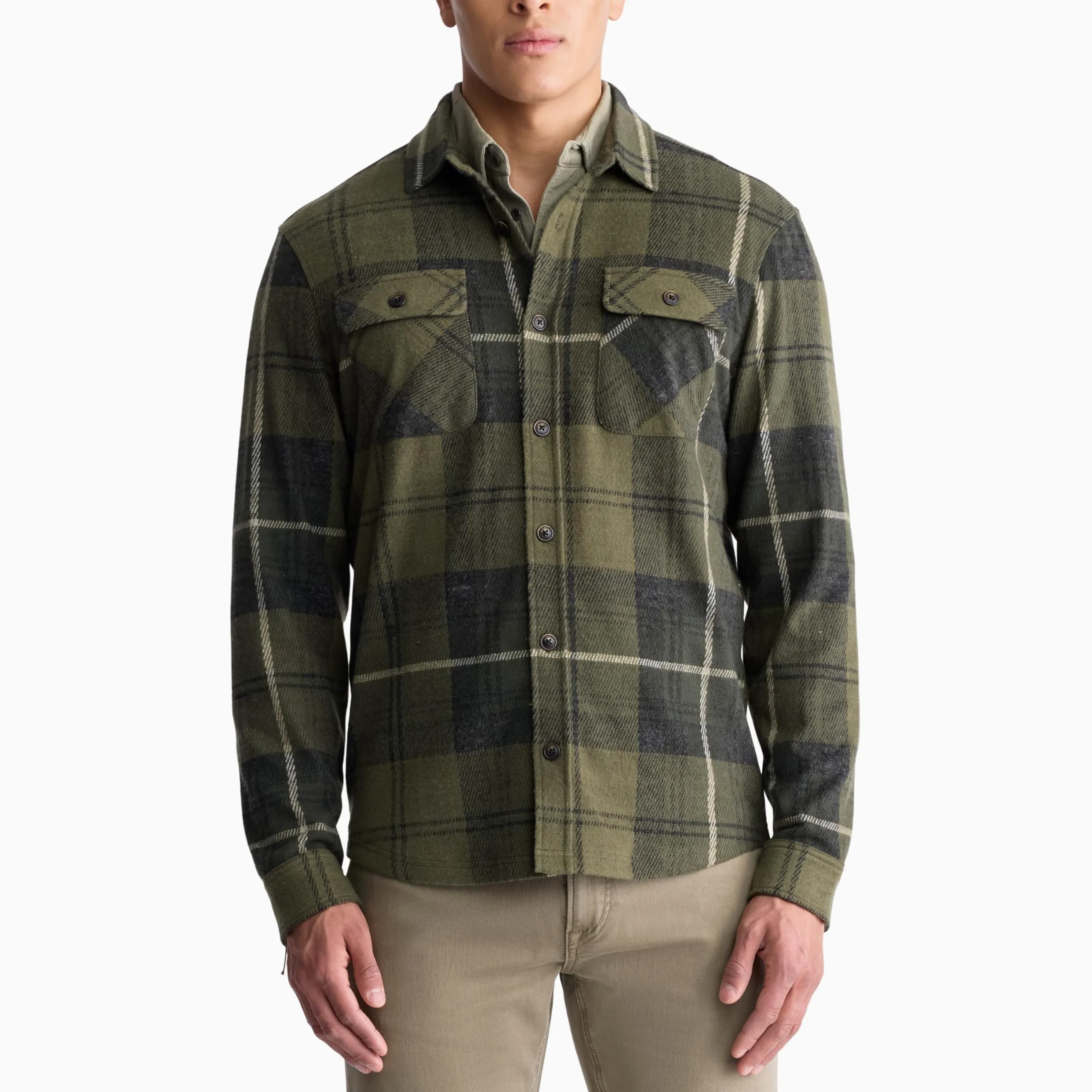 Buffalo David Bitton Koszula z długim rękawem z zapięciem na guziki Mężczyźni Long Sleeve Button Down Blanket Shirt