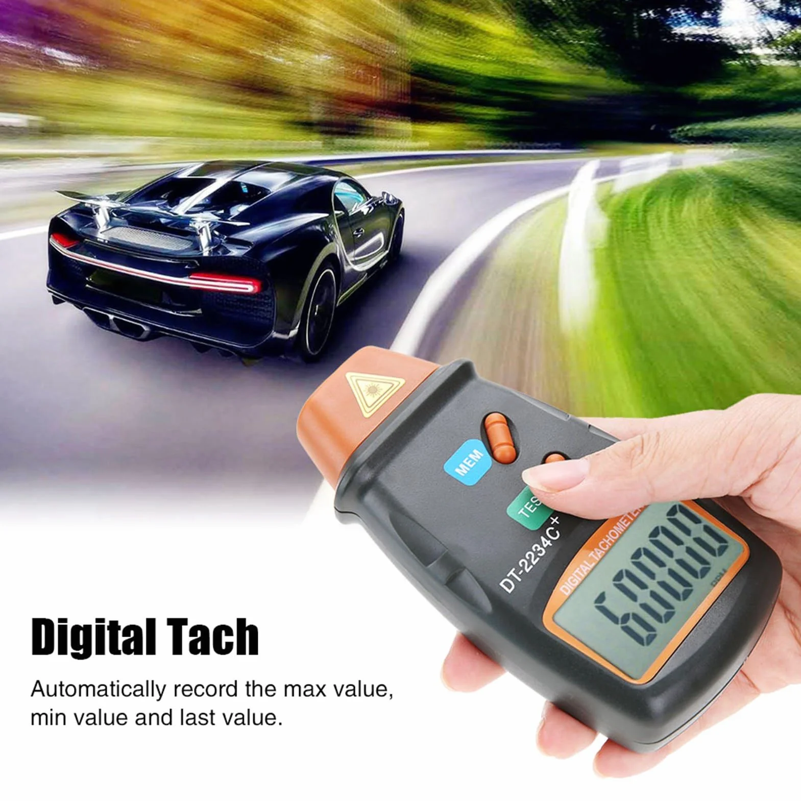 Tach Meter Bezdotykowy Obrotomierz DT 2234C NOn Cyfrowy LCD Laserowy Tachometr Fotograficzny Mini RPM Miernik Testowy Silnik 2 5 Obr./min 99 999 Obr./min