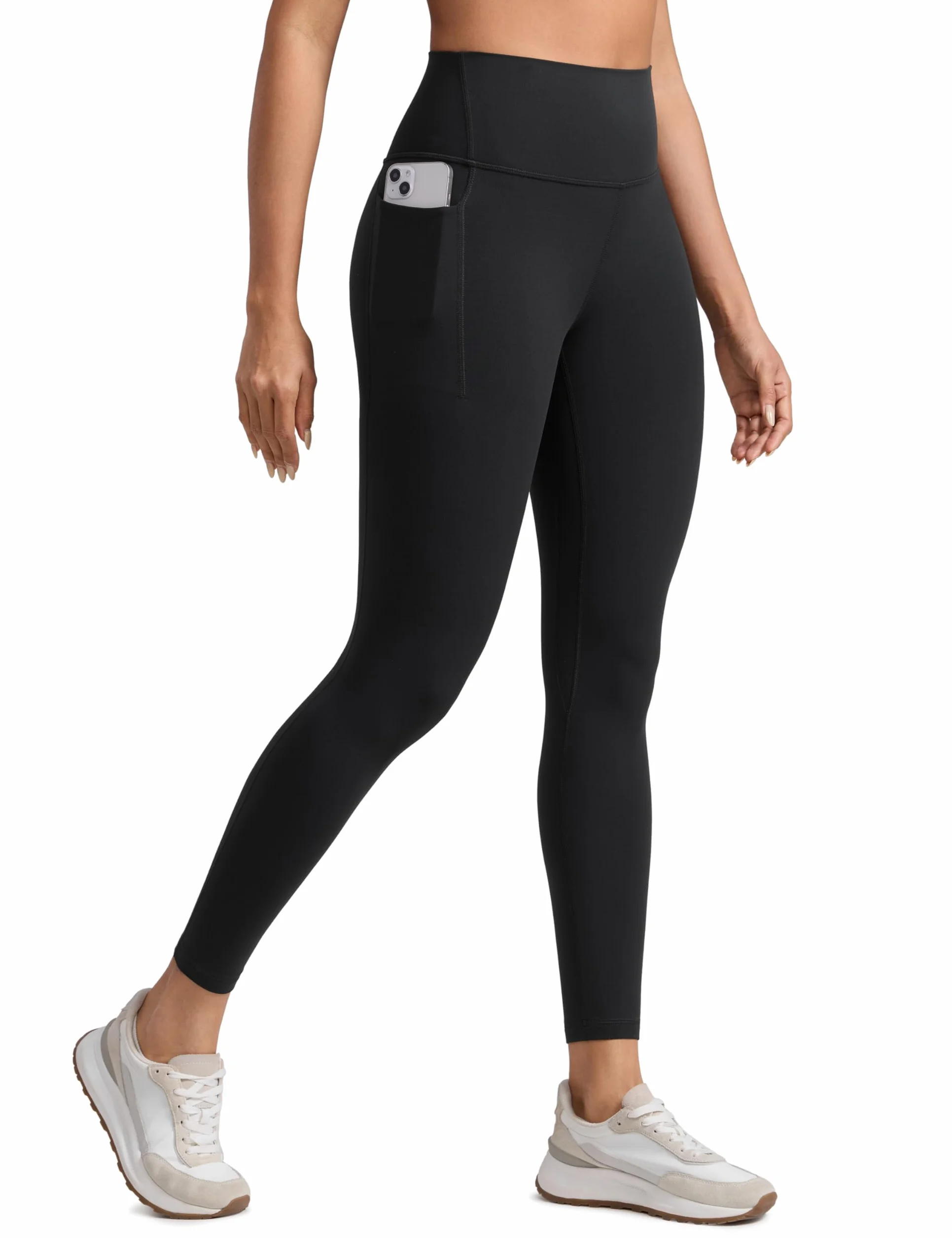 CRZ YOGA Damskie legginsy do ćwiczeń Butterlift z wysokim stanem i kieszeniami bocznymi, 25 cali – spodnie do jogi Pilates Athletic Gym Butter Soft