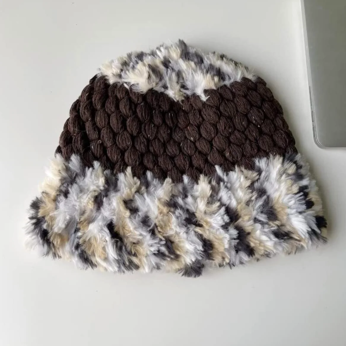 Czapka Beanie Czapka Zimowa Damska Dziewczęca Dzianinowa Czapka Robiona Na Drutach Czapka Rybaka Ciepła (jak pokazano Jeden Rozmiar)