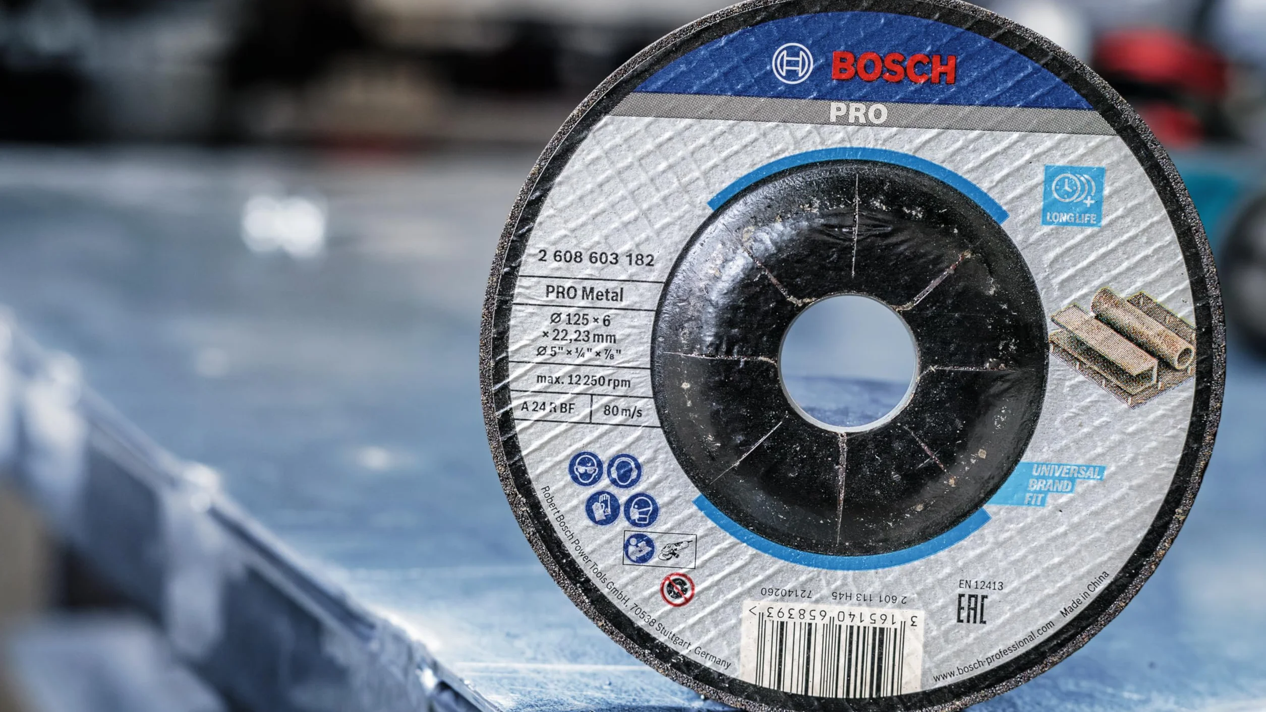 Bosch Professional Tarcza do szlifowania wygięta standard do metalu (do metalu, Ø 125 x 6 mm, akcesoria do szlifierek kątowych)