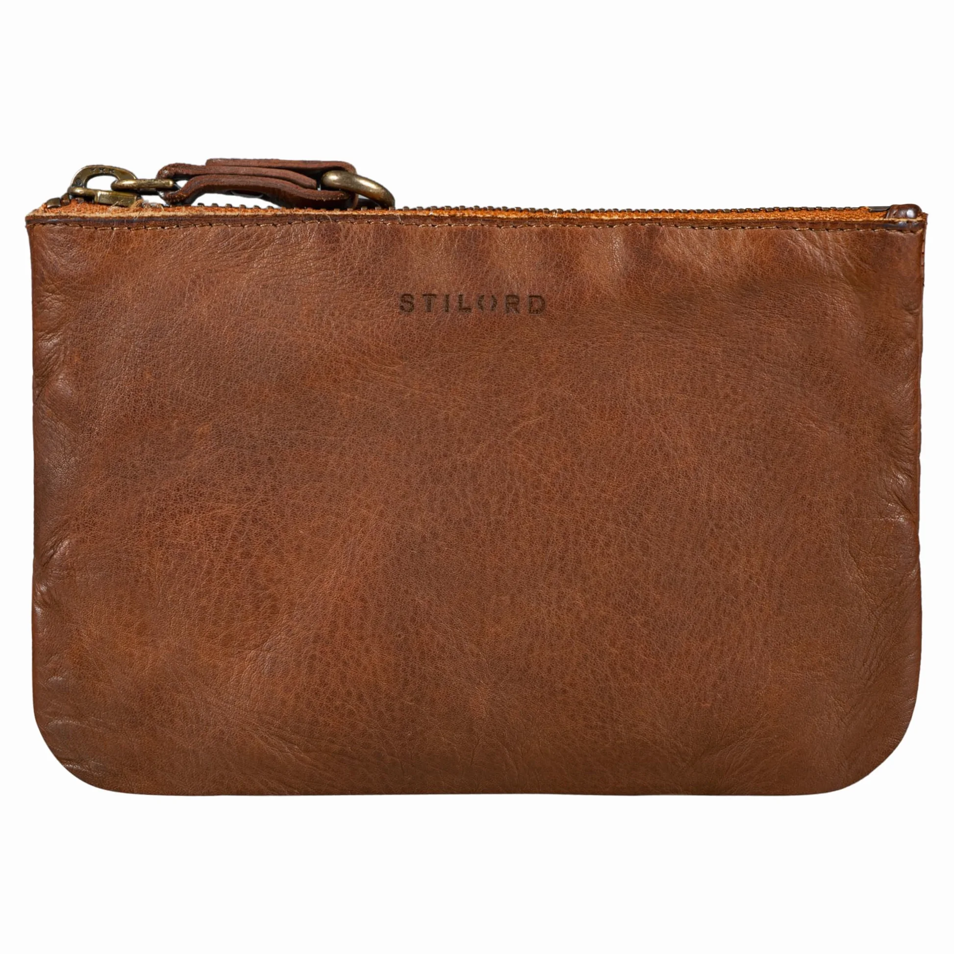 STILORD "Samy" Etui na karty skórzane Vintage Portfele Meskie Skórzany futerał Portfel Etui na Klucze Małe Skórzane Etui z Prawdziwej Skóry Kolor:toskana washed - cognac