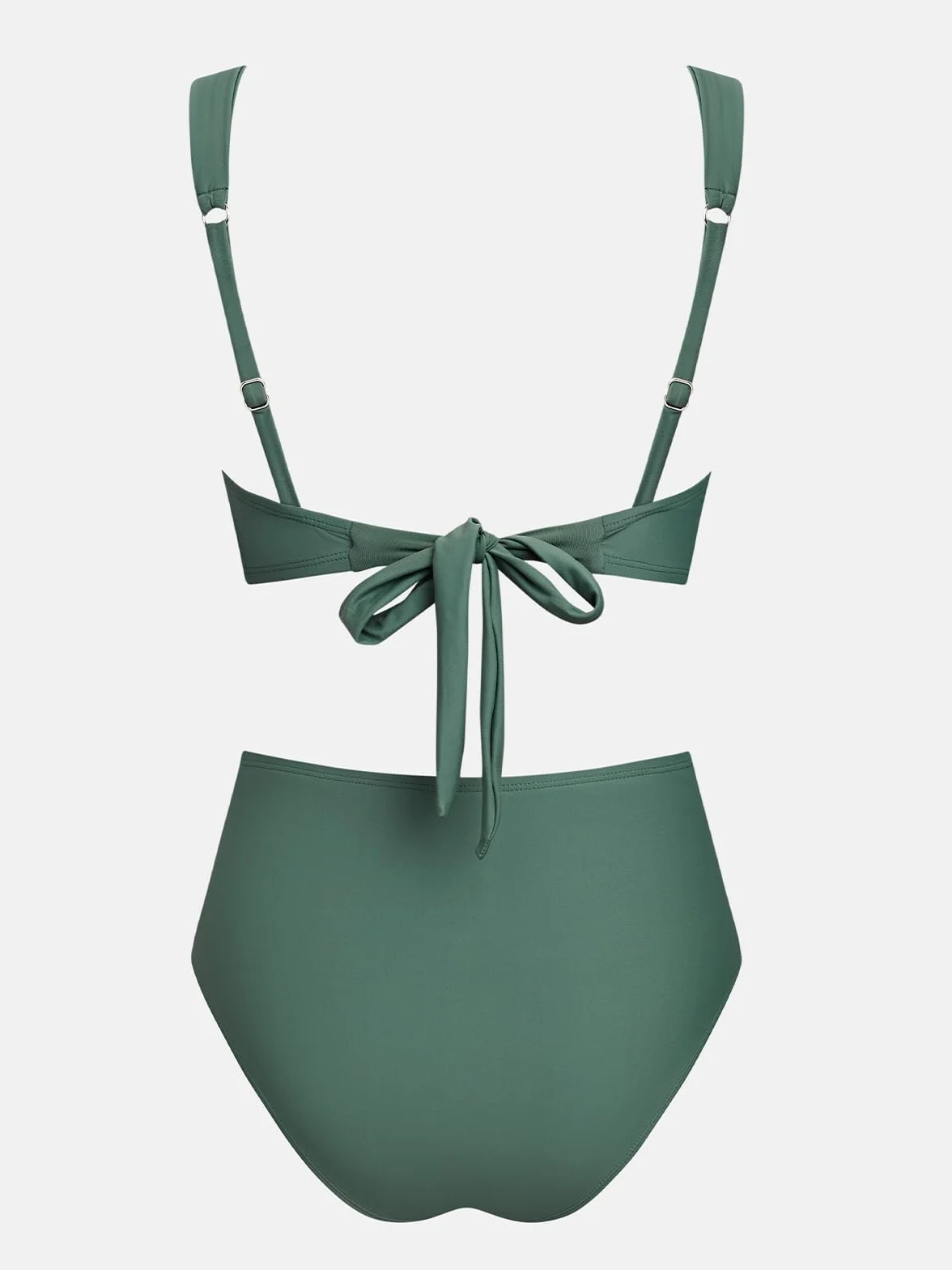 CUPSHE Damski zestaw bikini z wysokim stanem dekolt w serek dwuczęściowy strój kąpielowy