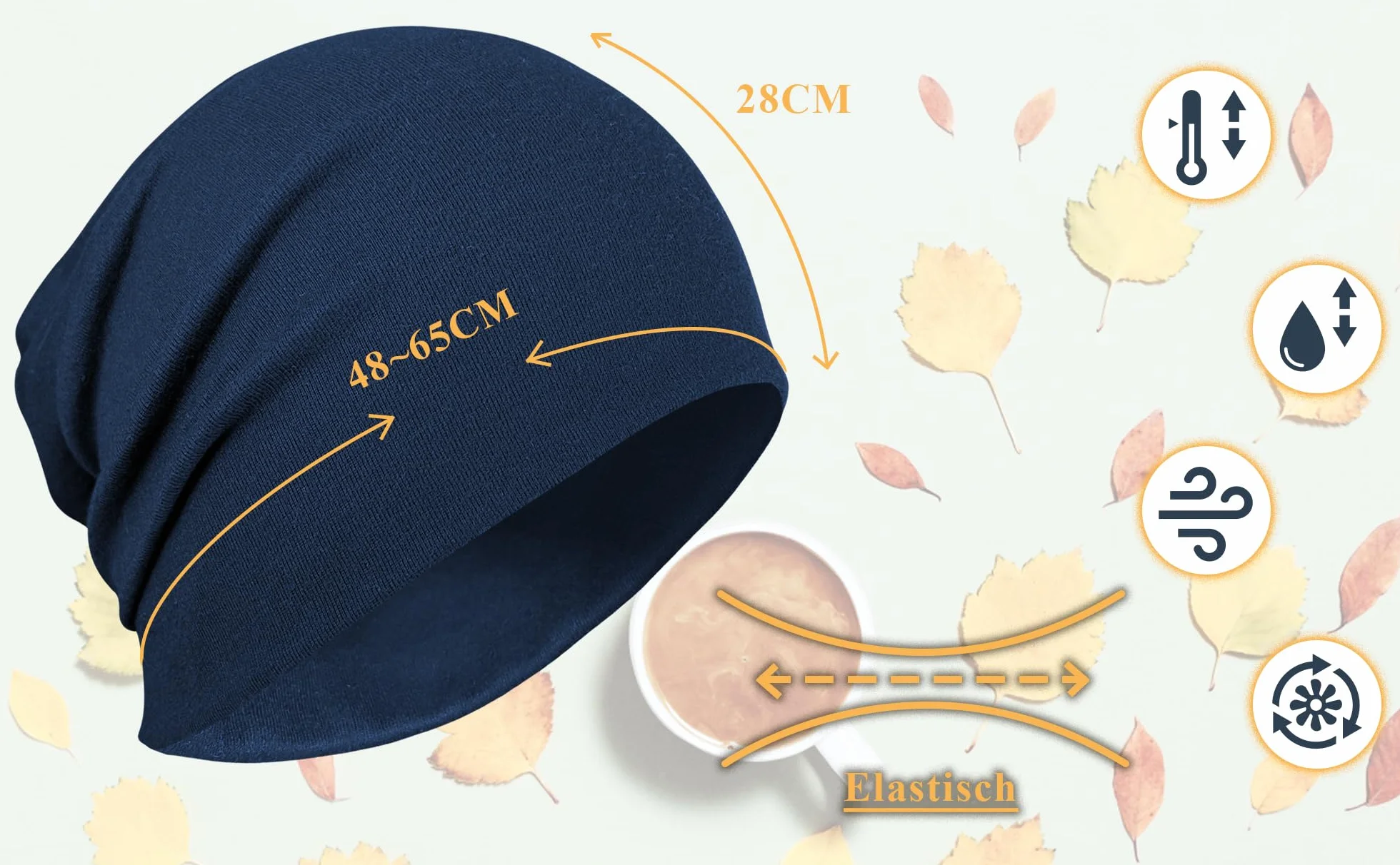 Beanie czapka męska, damska, nakrycie głowy, czapka do biegania, czapka sportowa, czapka zimowa, czapka rowerowa pod kask, do biegania, na zimę i jesień