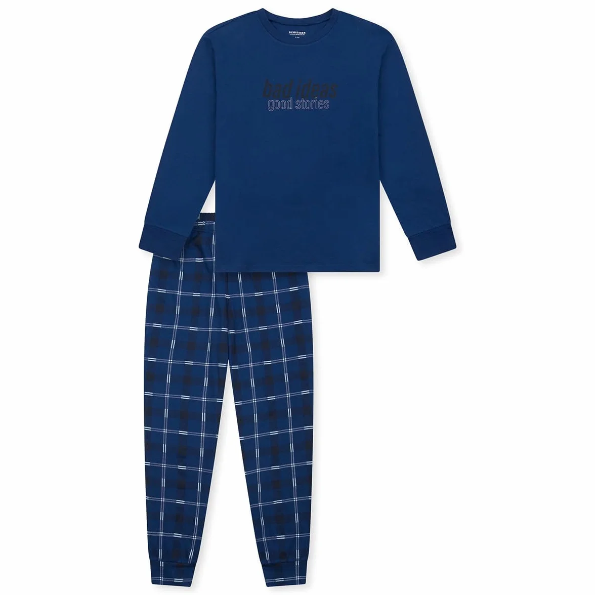 Schiesser Pidżama — zestaw Chłopcy Schiesser Jungen Schlafanzug Set Lang - 100% Organic Bio Baumwolle - Größe 140 Bis 176
