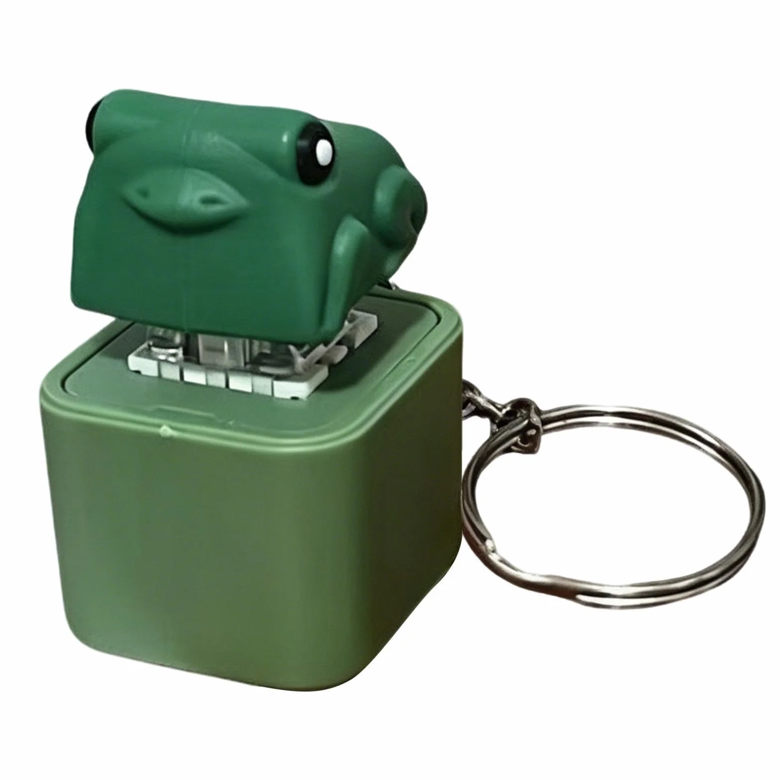 Fidget Keychain - Frog Shape Stress Relief Gadget, Button Fidget Toy for Women, Men, Kids Adults, Indoor Outdoor Traveling School Leisure Shopping Office Use, Anti Stress Toy