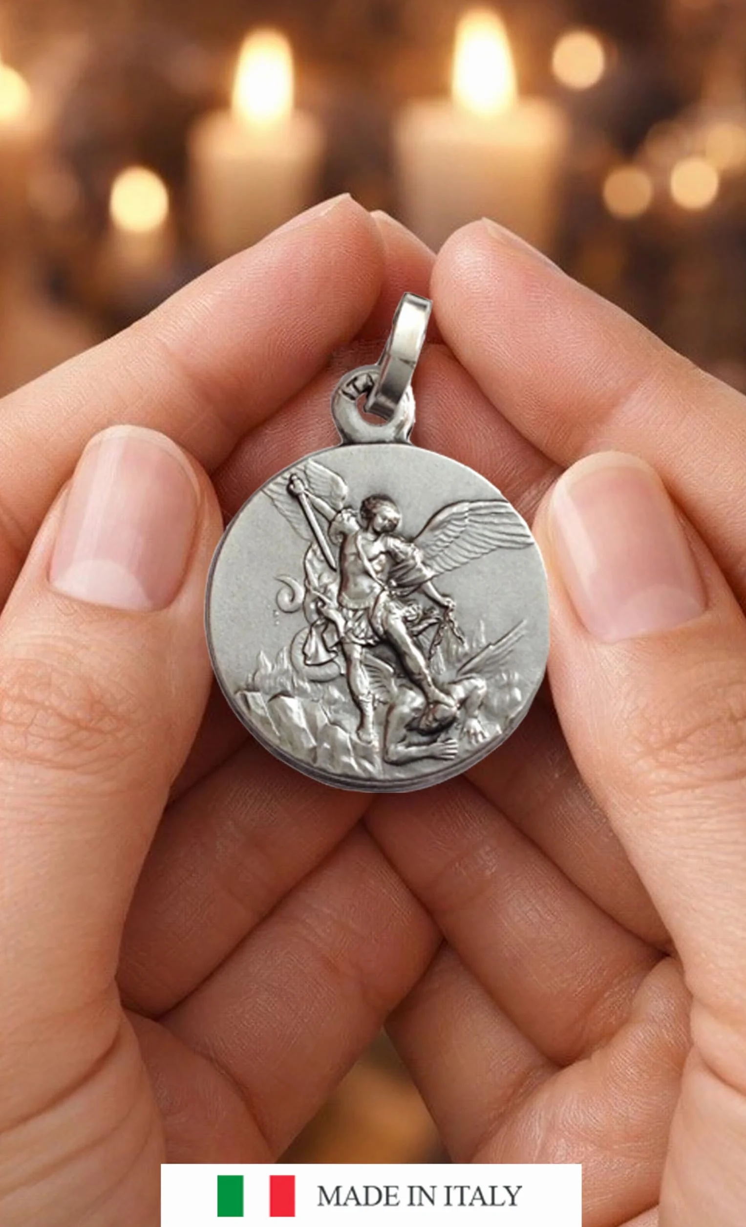 Medal Świętego Michała Archanioła ze srebra 925
